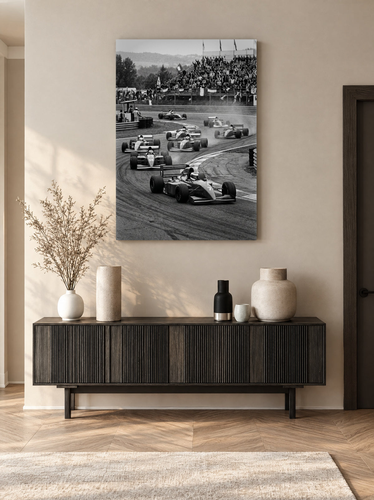 De Grijze Kopman als canvas zonder lijst aan de muur