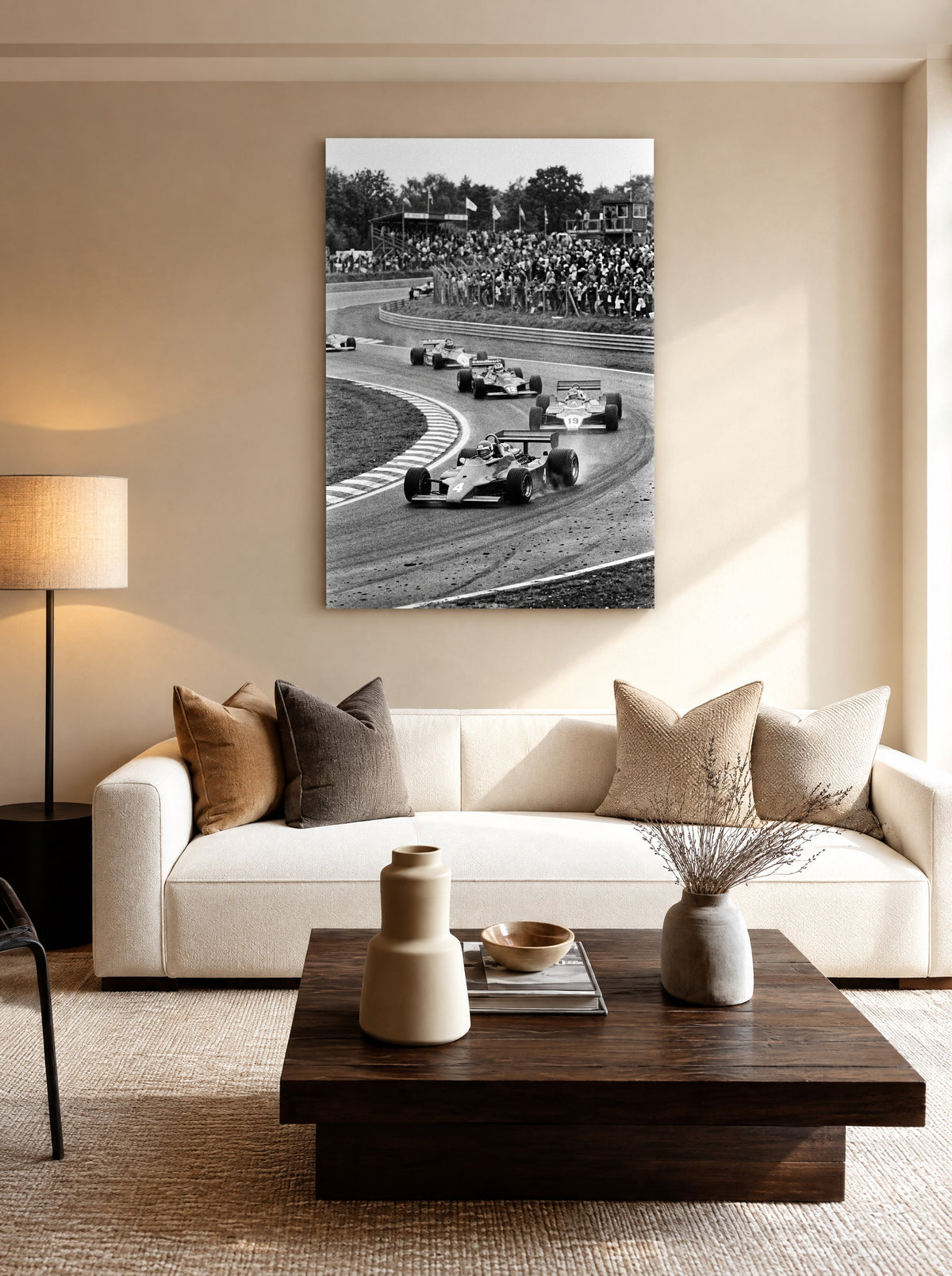 De Kopgroep als canvas zonder lijst aan de muur