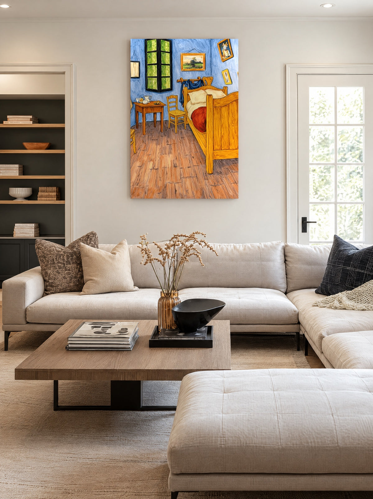 De Slaapkamer als canvas zonder lijst aan de muur