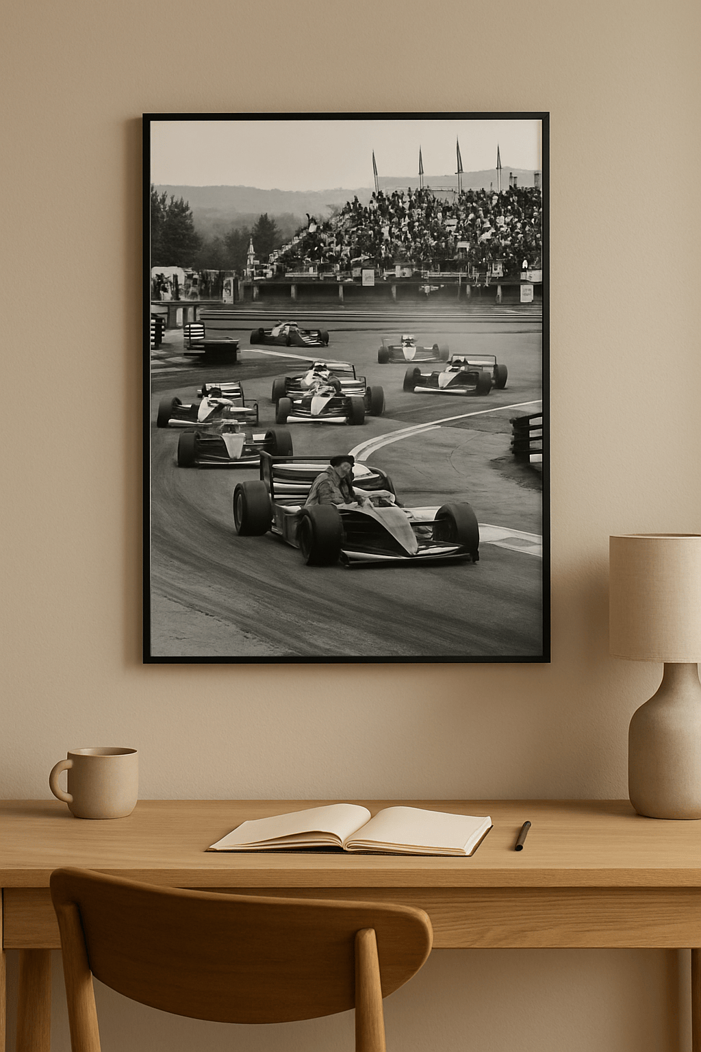 De Grijze Kopman Schilderij — sfeerbeeld in interieur