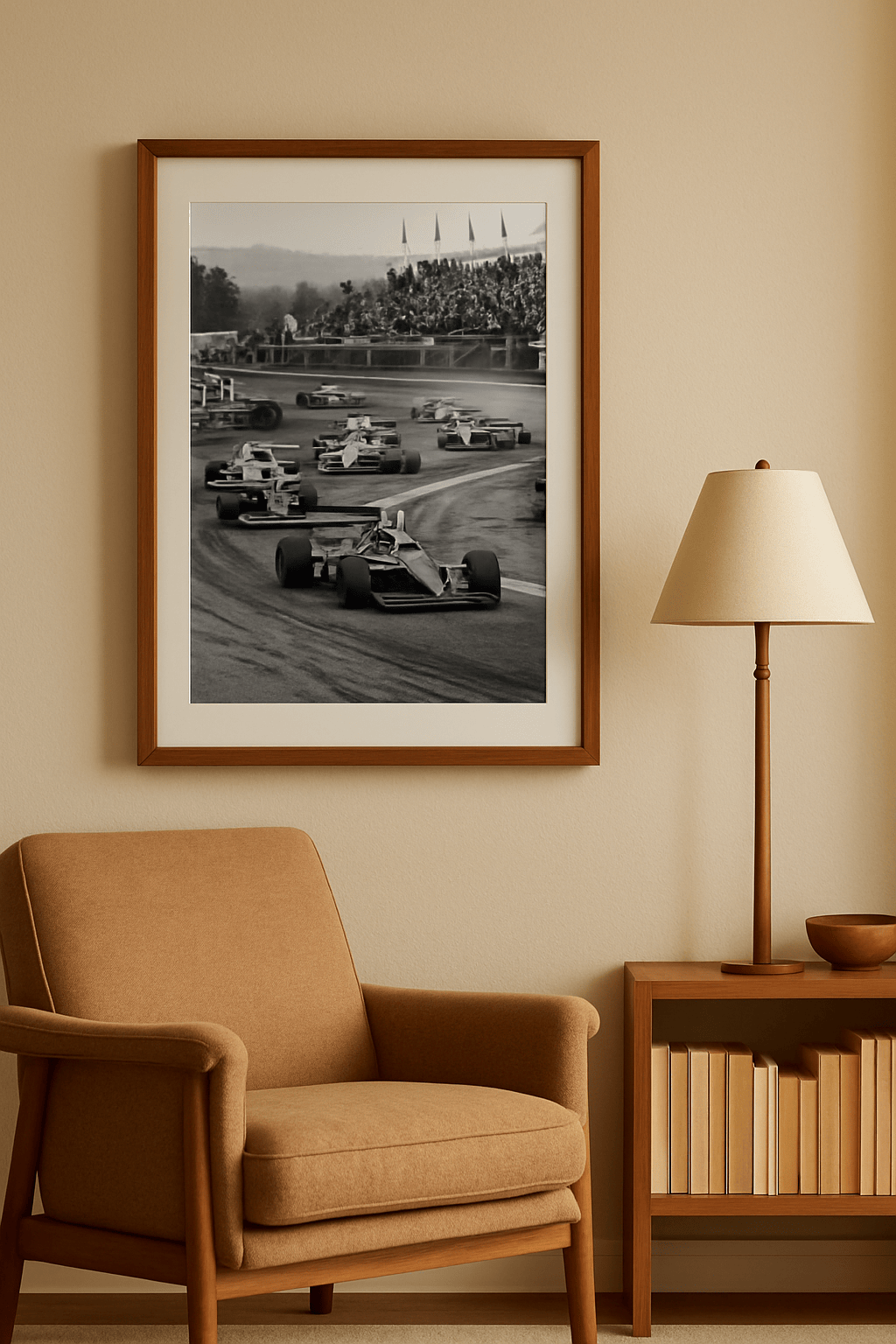 De Grijze Kopman Schilderij — sfeerbeeld in interieur