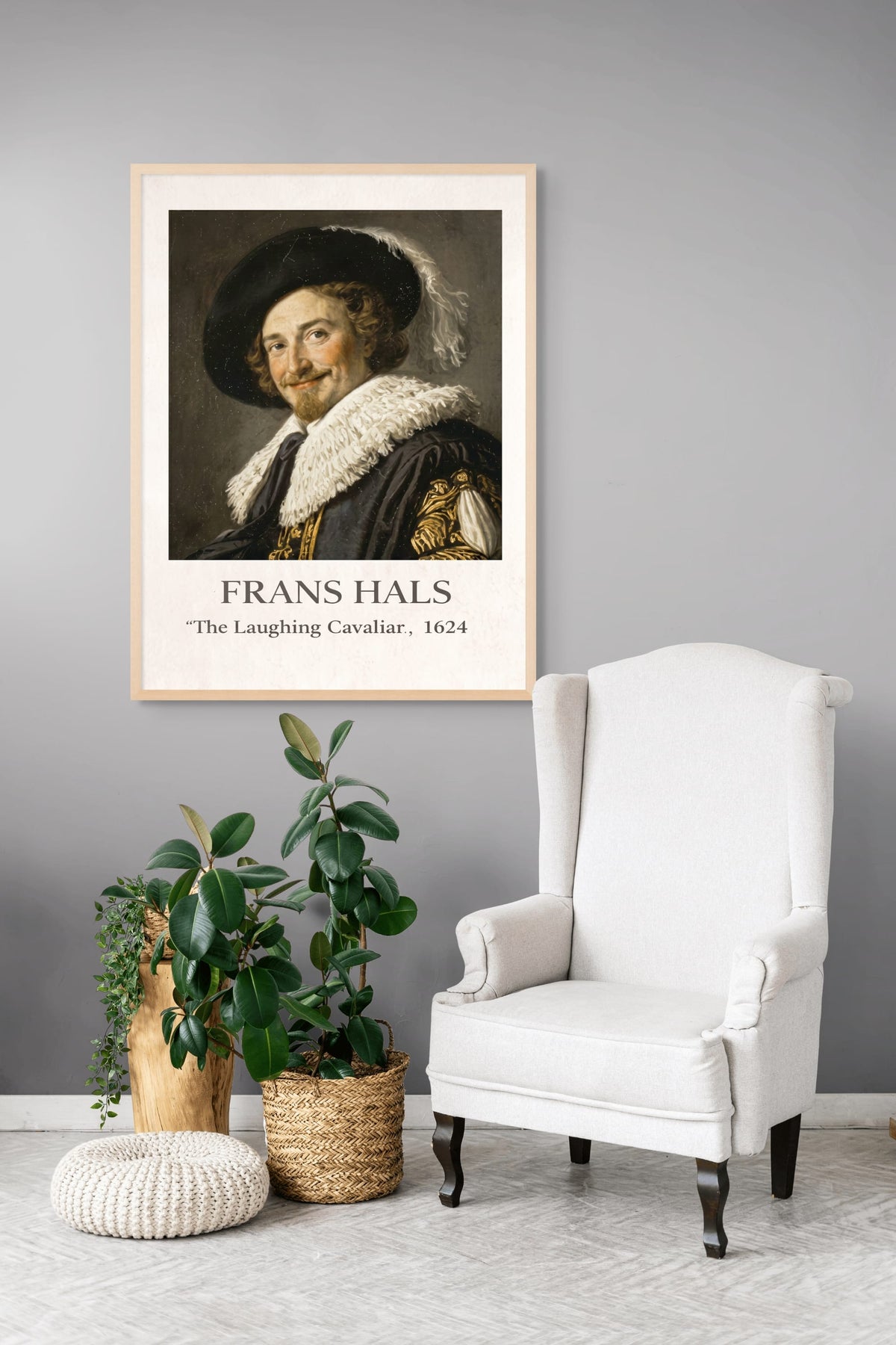Der lachende Edelmann von Haarlem – Wandbild auf Leinwand, Aluminium oder Poster