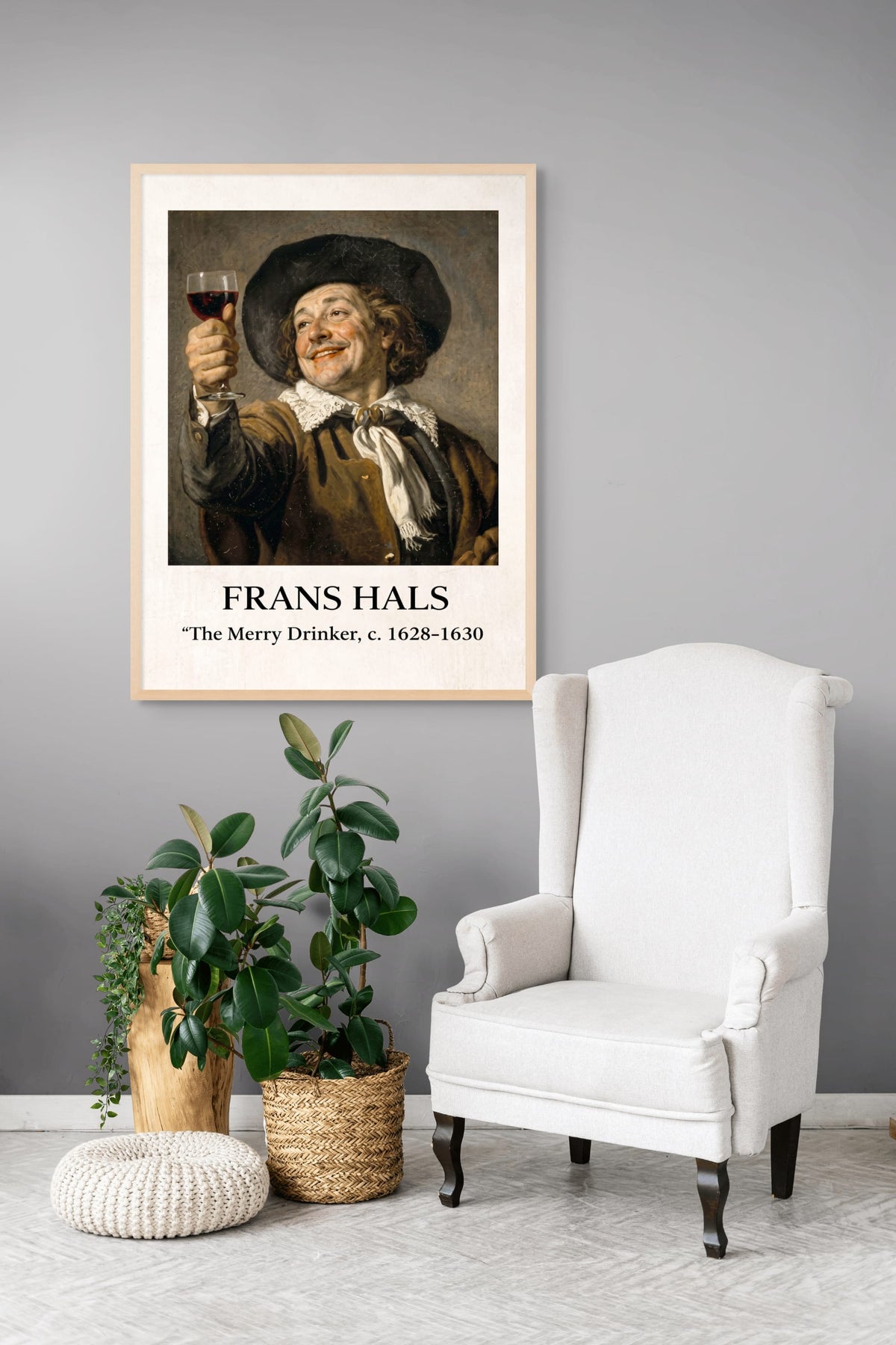 Der fröhliche Weinheber von Haarlem – Wandbild auf Leinwand, Aluminium oder Poster