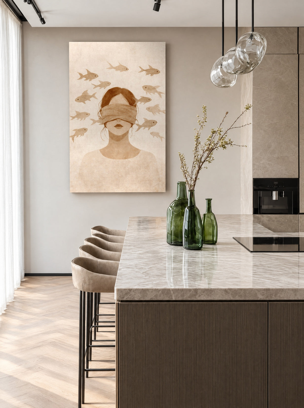 Dromen tussen Stiltevinnen als canvas zonder lijst aan de muur