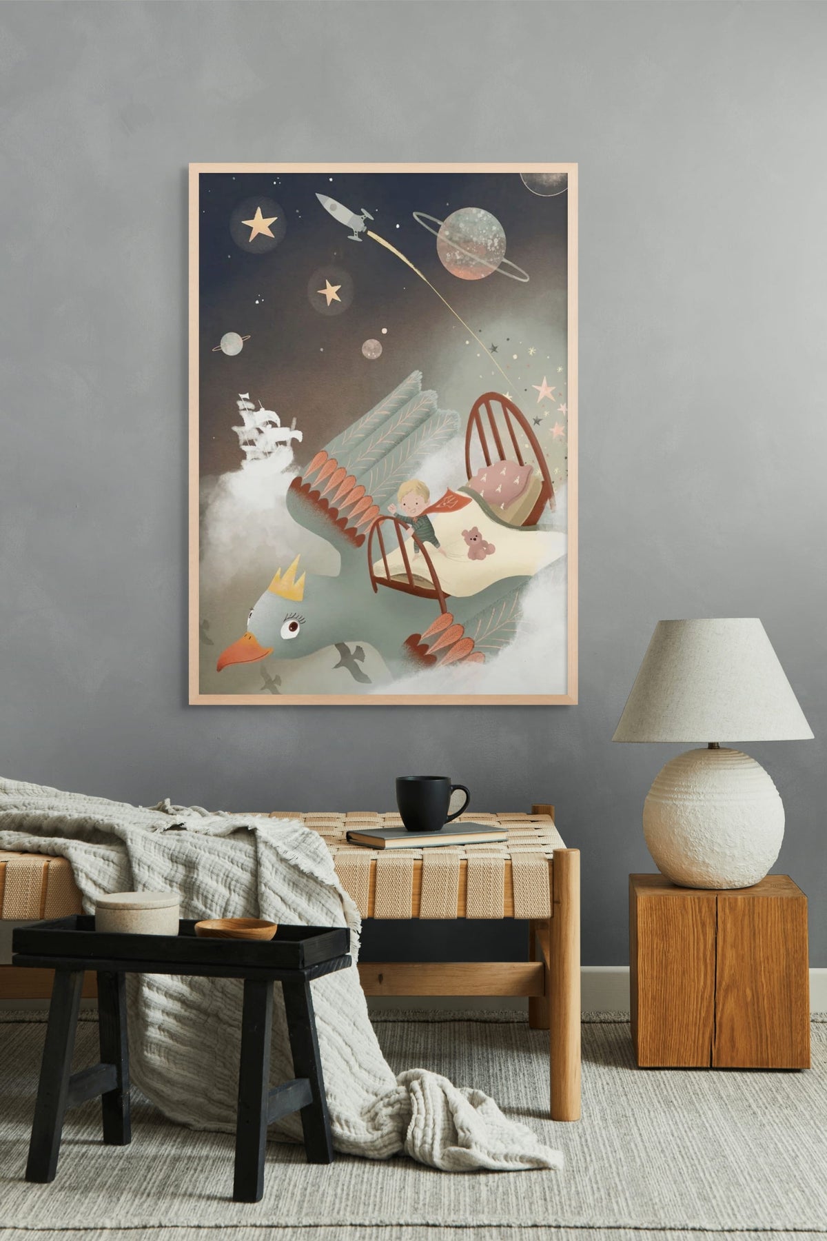 Dromenvlucht door Sterrenstof Wanddecoratie | ArtifyCanvas