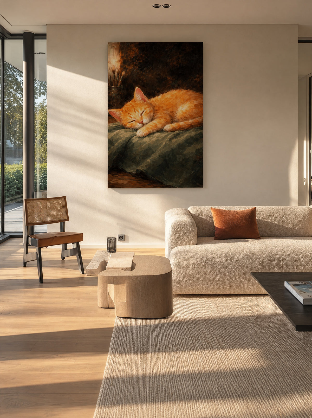 Dutje in Droomland als canvas zonder lijst aan de muur