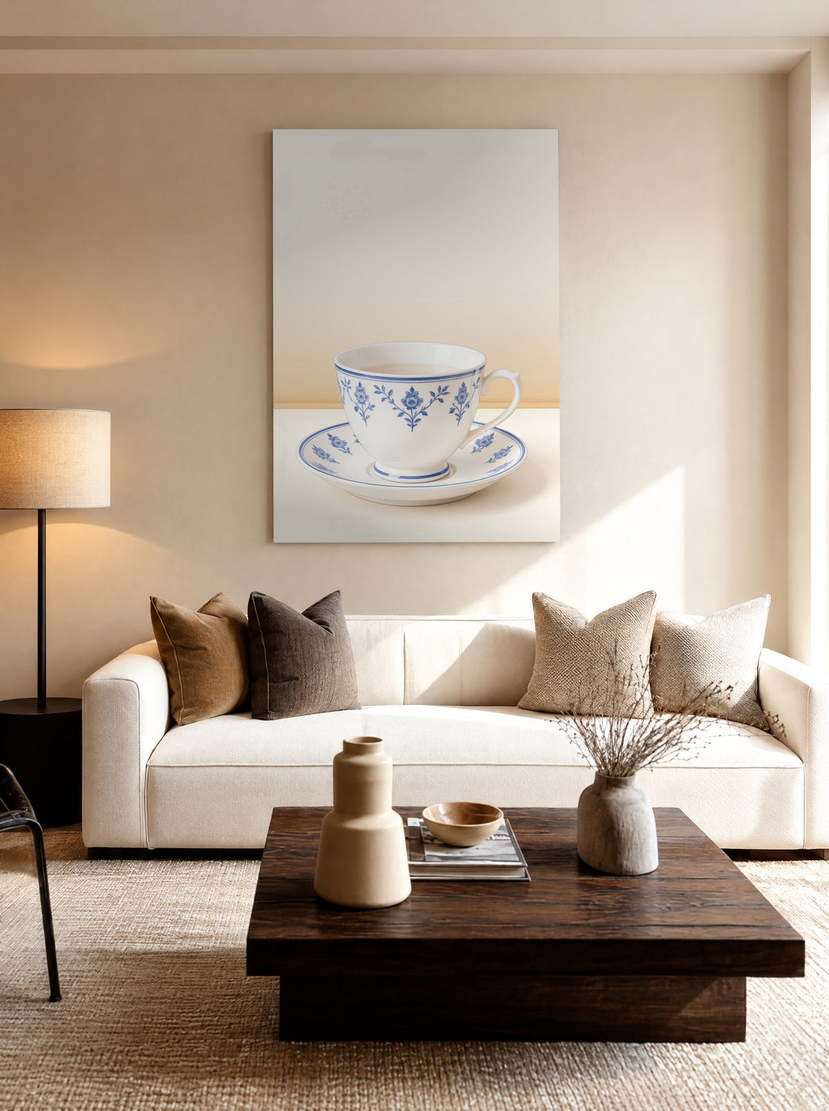 Dynamic Swirl als canvas zonder lijst aan de muur