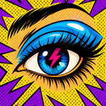 Elektrisch Oog Popart popart canvas schilderij