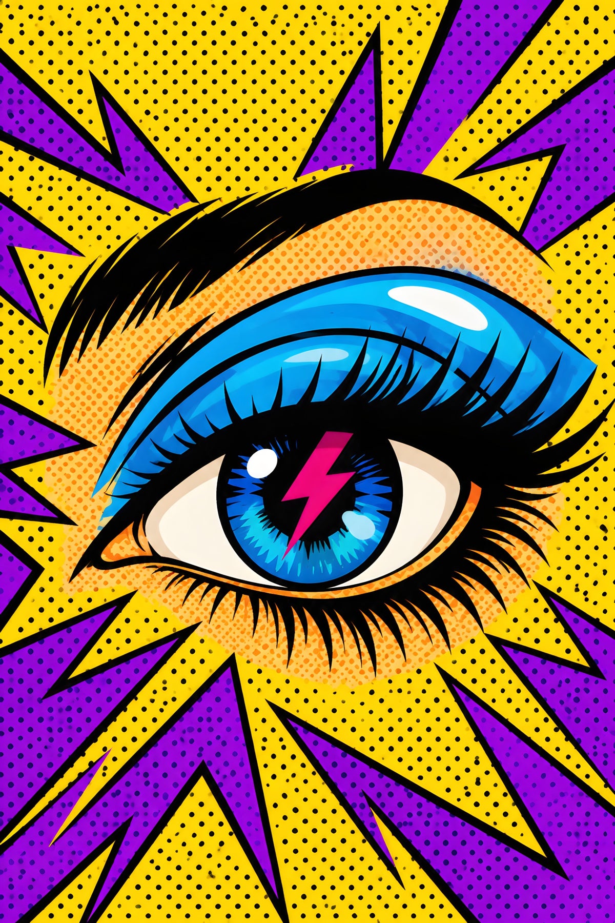 Elektrisch Oog Popart popart canvas schilderij