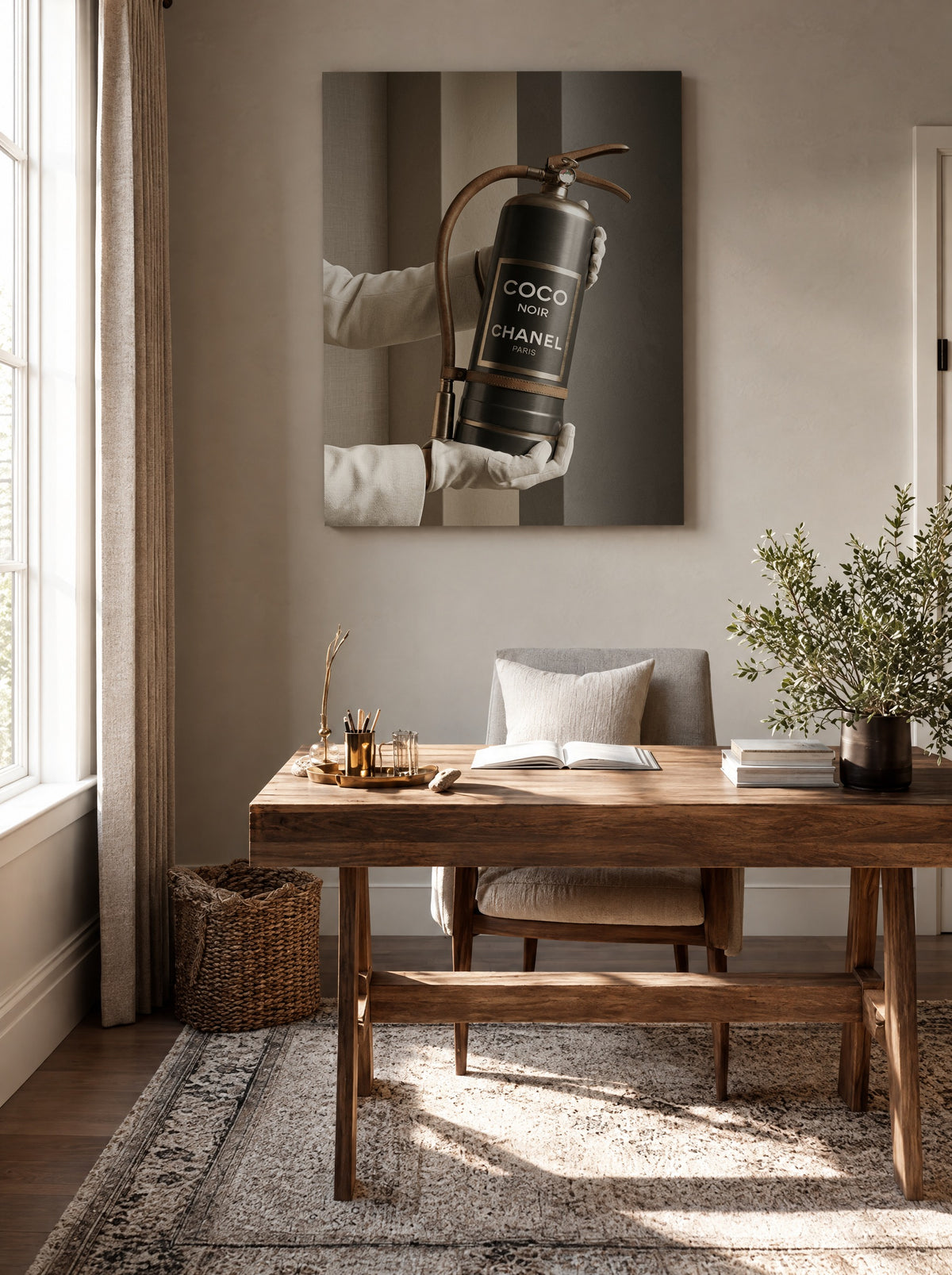 Extinguish in Style als canvas zonder lijst aan de muur