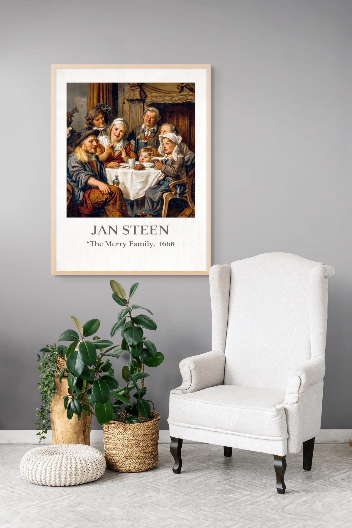 Familie voller Abendstreiche – Wandbild auf Leinwand, Aluminium oder Poster