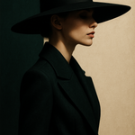 Bold fashion portret silhouet kunstwerk