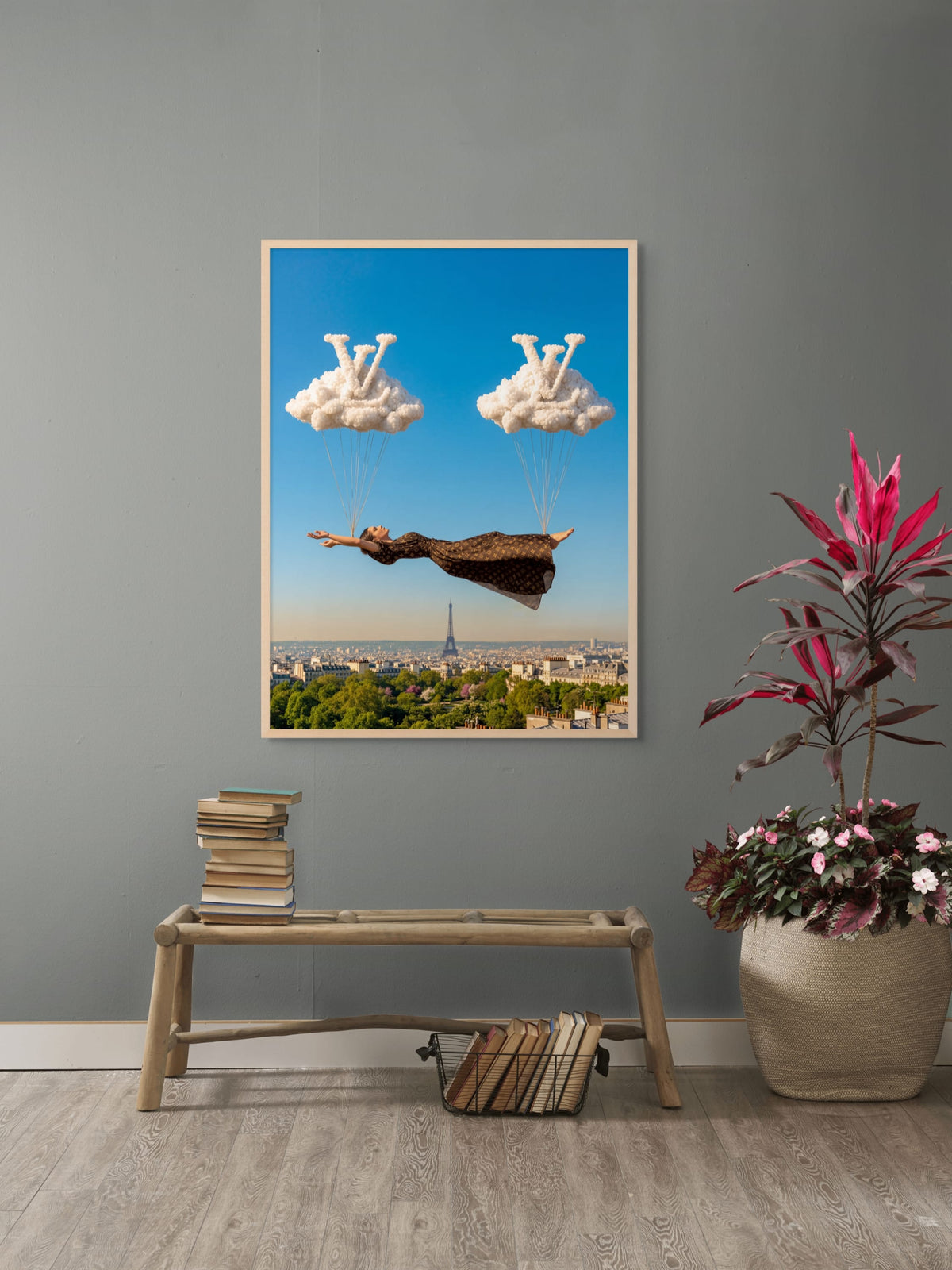 Dromen boven Parijse Blauwe Lucht Wanddecoratie | ArtifyCanvas