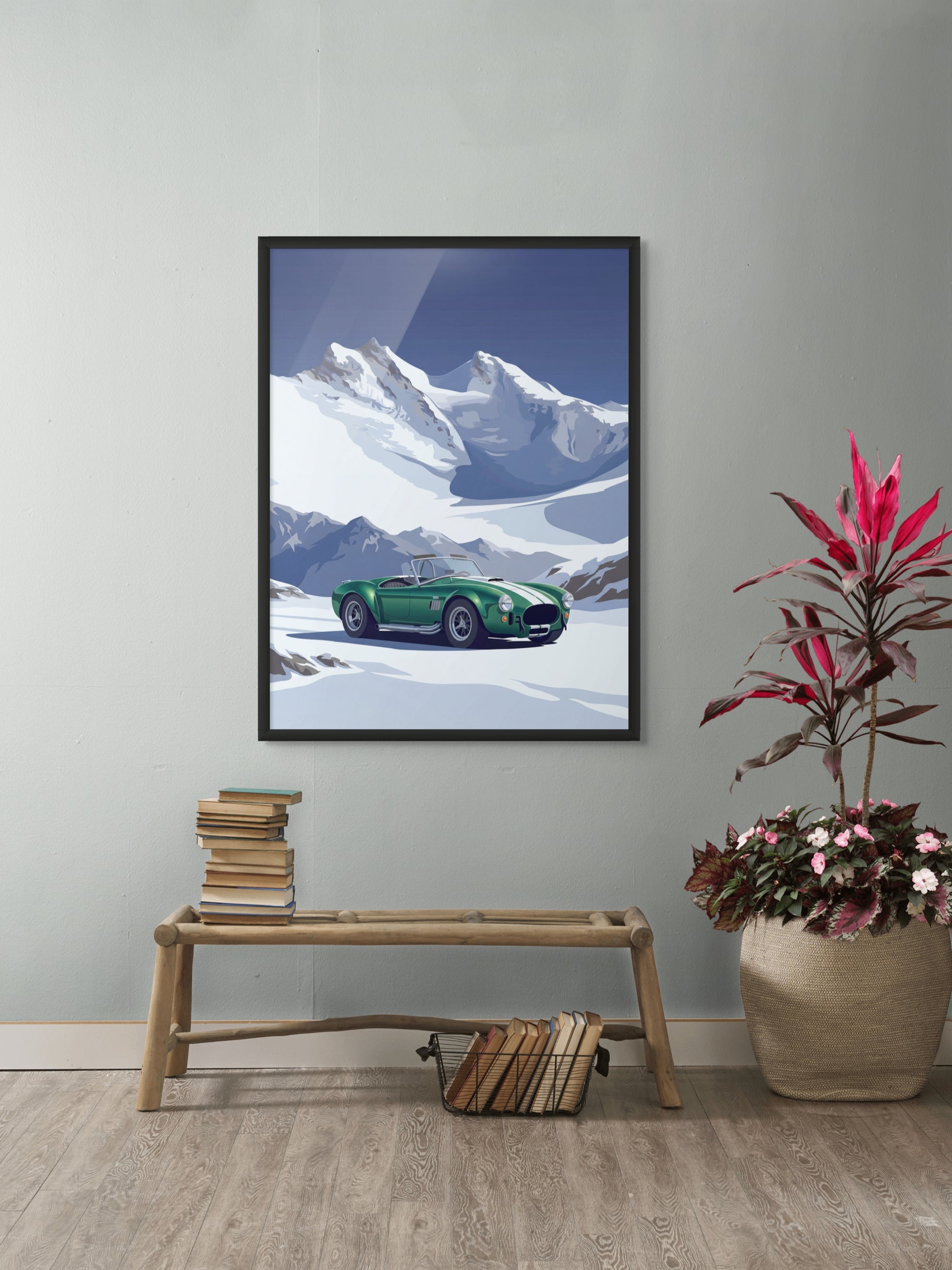 Emerald Summit Racer Wanddecoratie – Stoere Race Auto Canvas Print