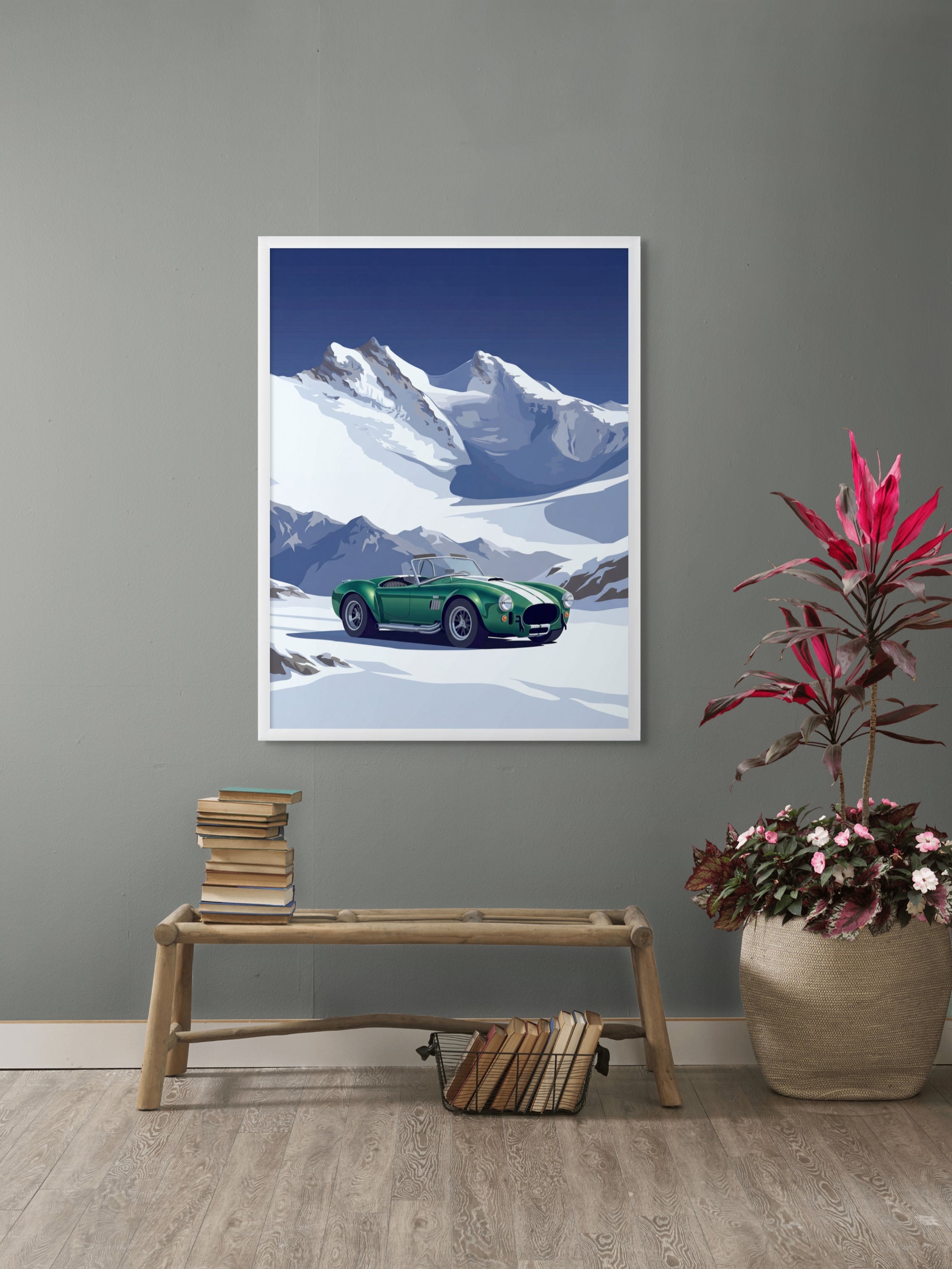 Emerald Summit Racer Wanddecoratie – Stoere Race Auto Canvas Print