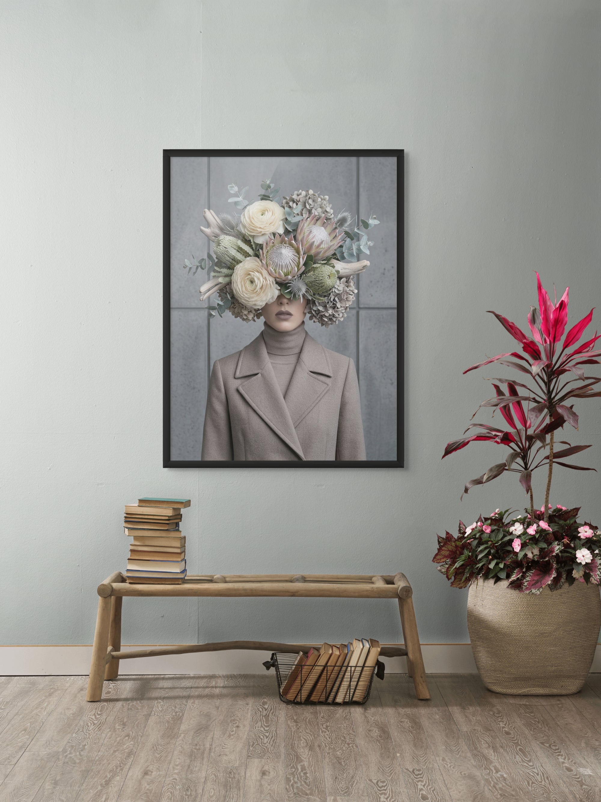 Bloemenkroon van Stille Aarde Wanddecoratie – Botanisch Natuur Canvas Print