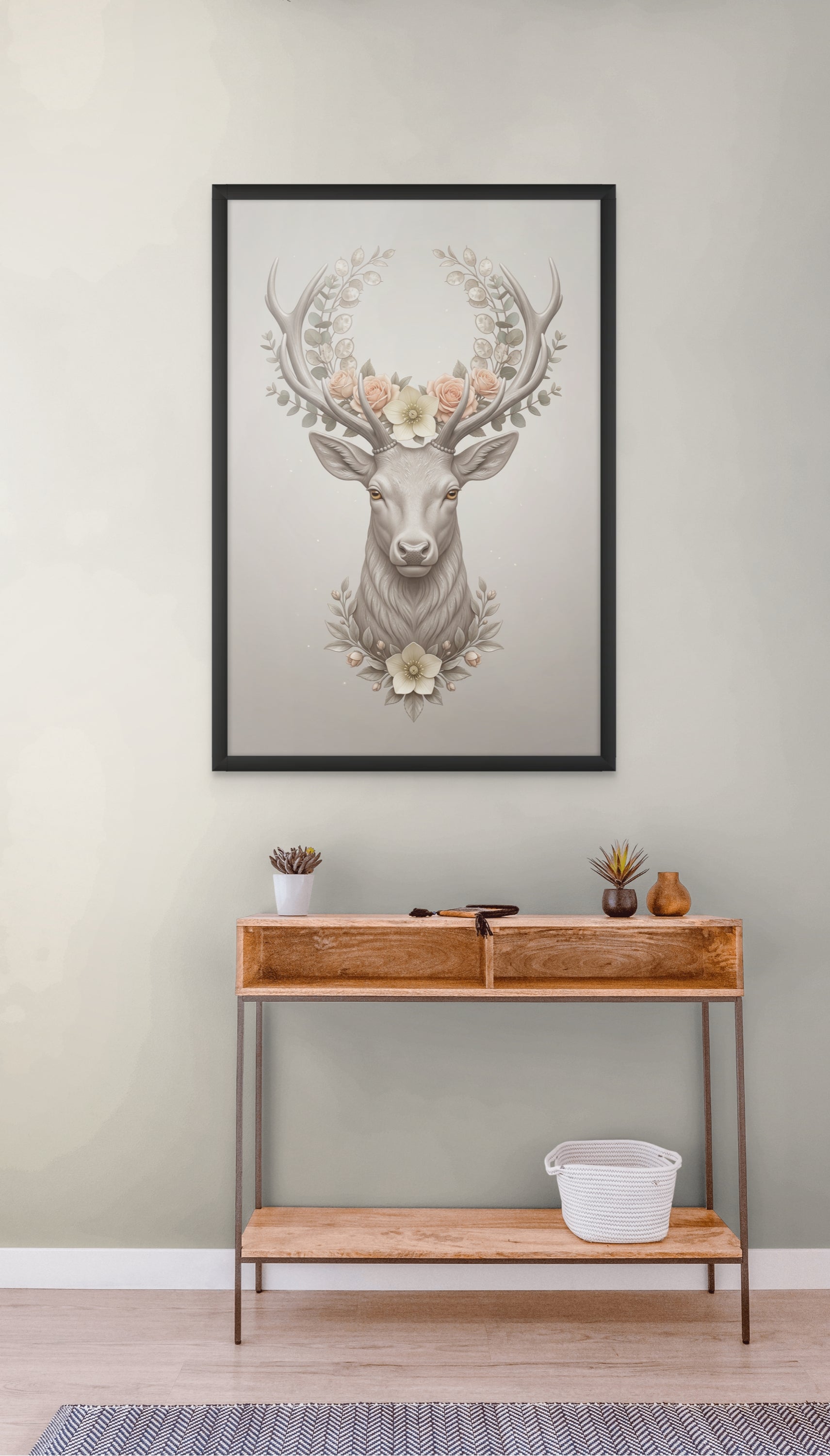 Hert Wanddecoratie Natuur – Sfeervolle Canvas Dieren Woonkamer Print