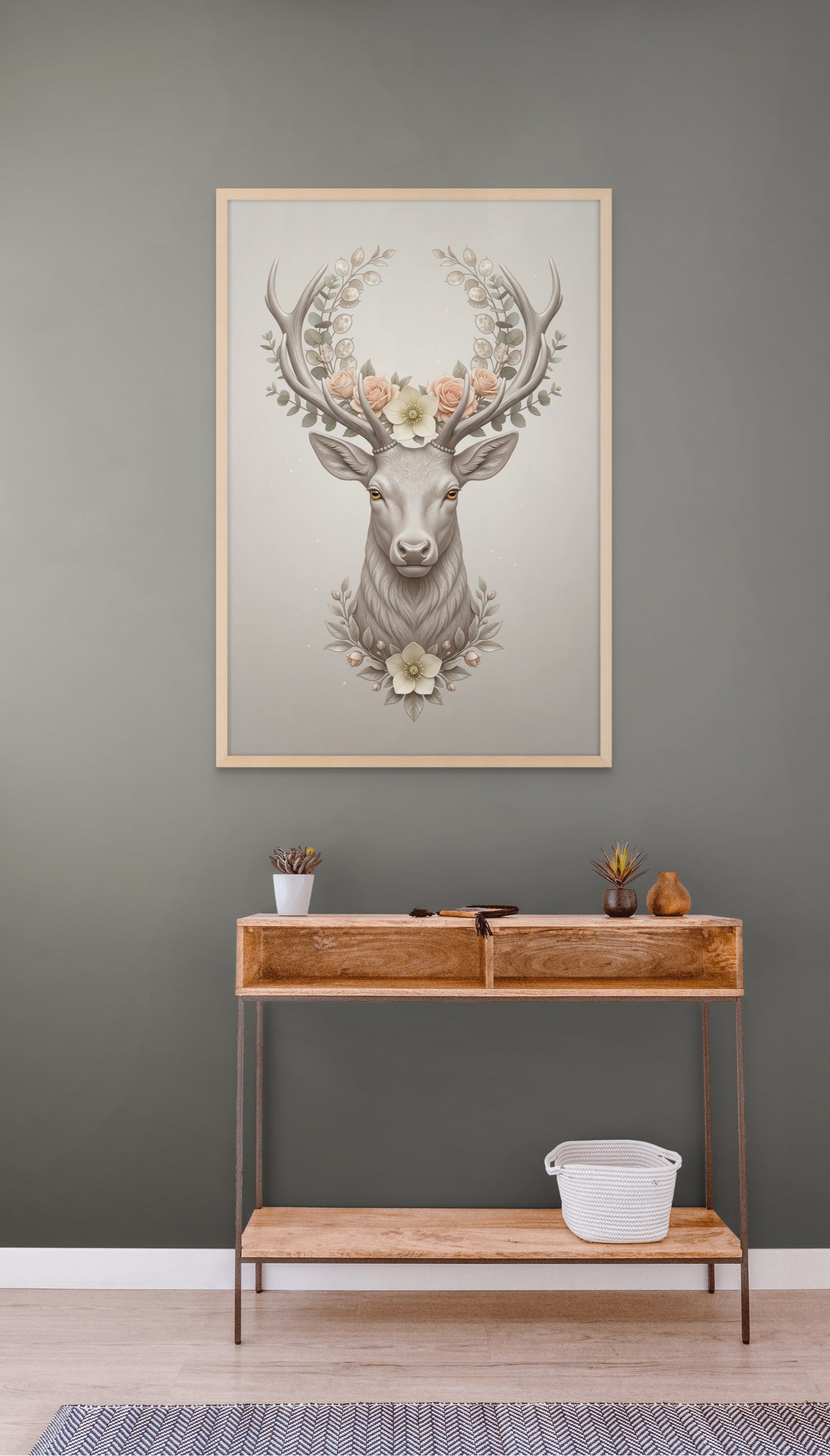 Hert Wanddecoratie Natuur – Sfeervolle Canvas Dieren Woonkamer Print