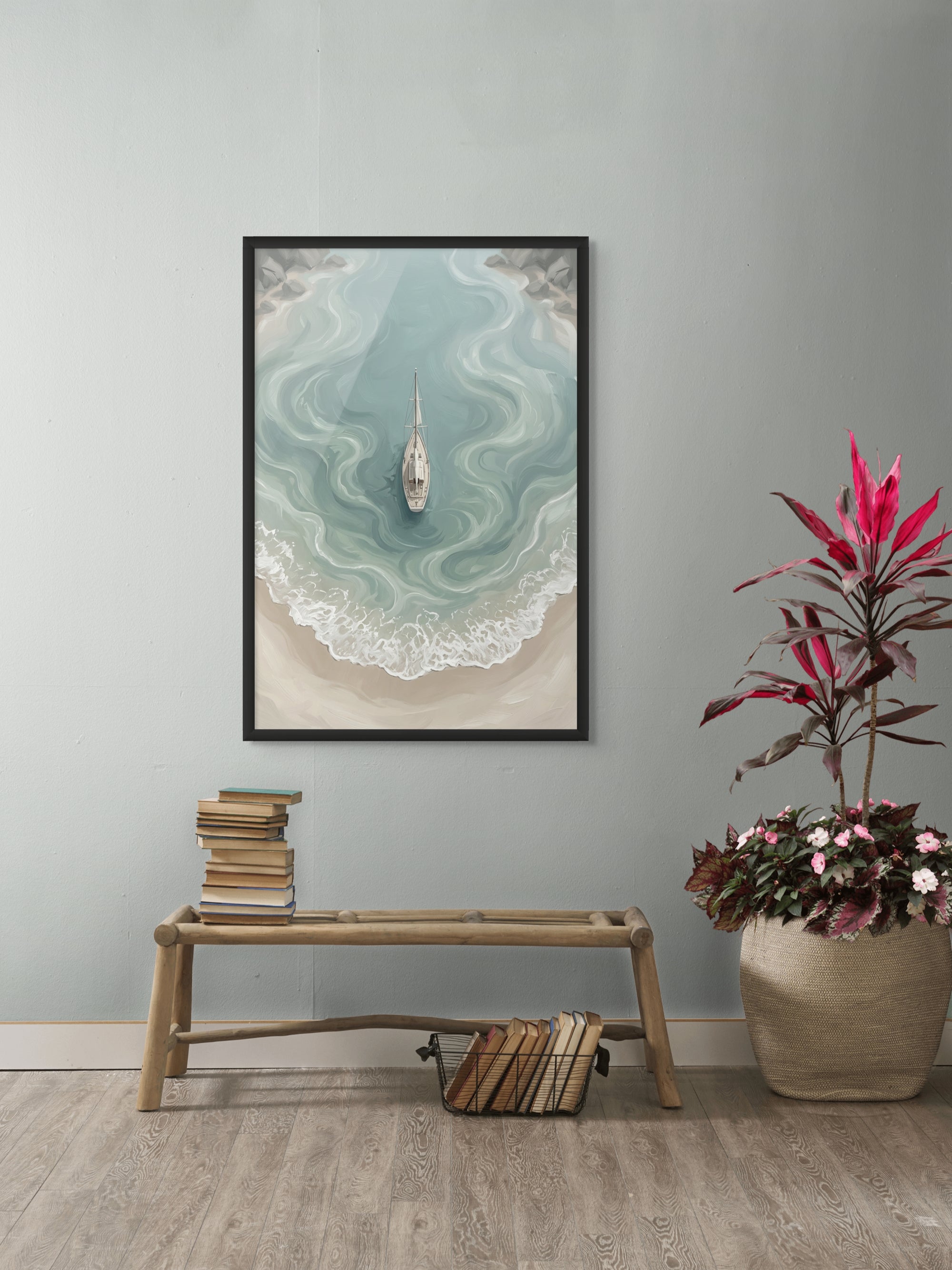 Driftwood Silence – Wandbild auf Leinwand, Aluminium oder Poster