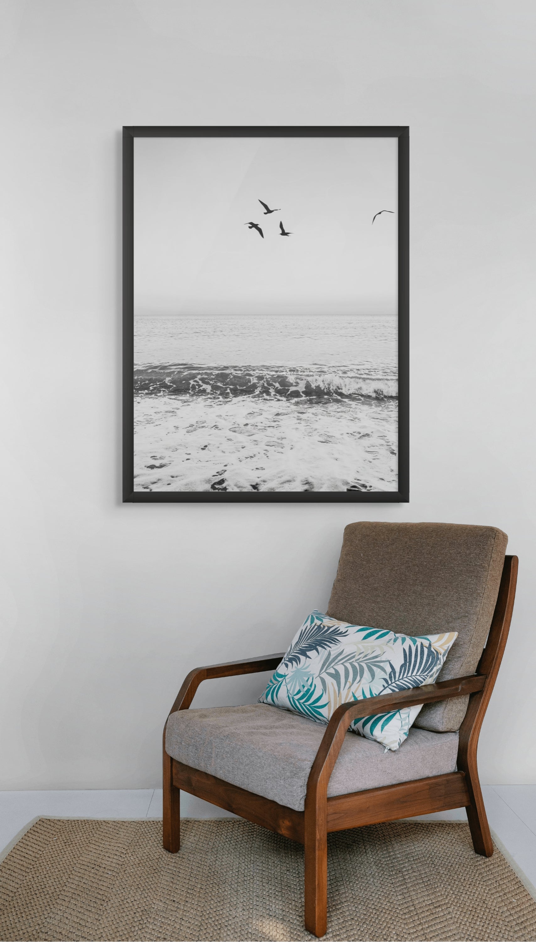 Stilte Boven Zoutwater Wanddecoratie – Serene Kust Canvas Print