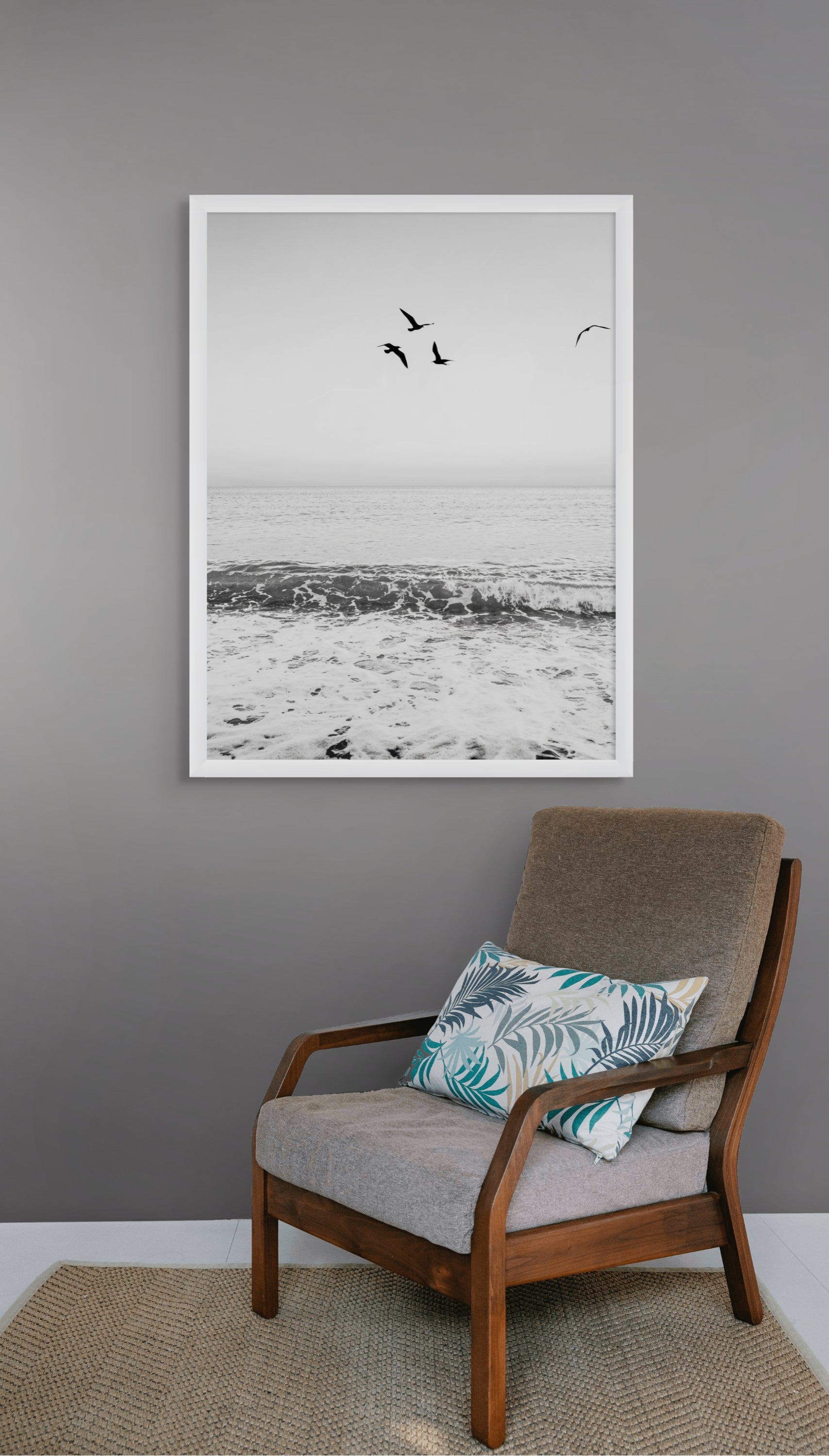 Stilte Boven Zoutwater Wanddecoratie – Serene Kust Canvas Print