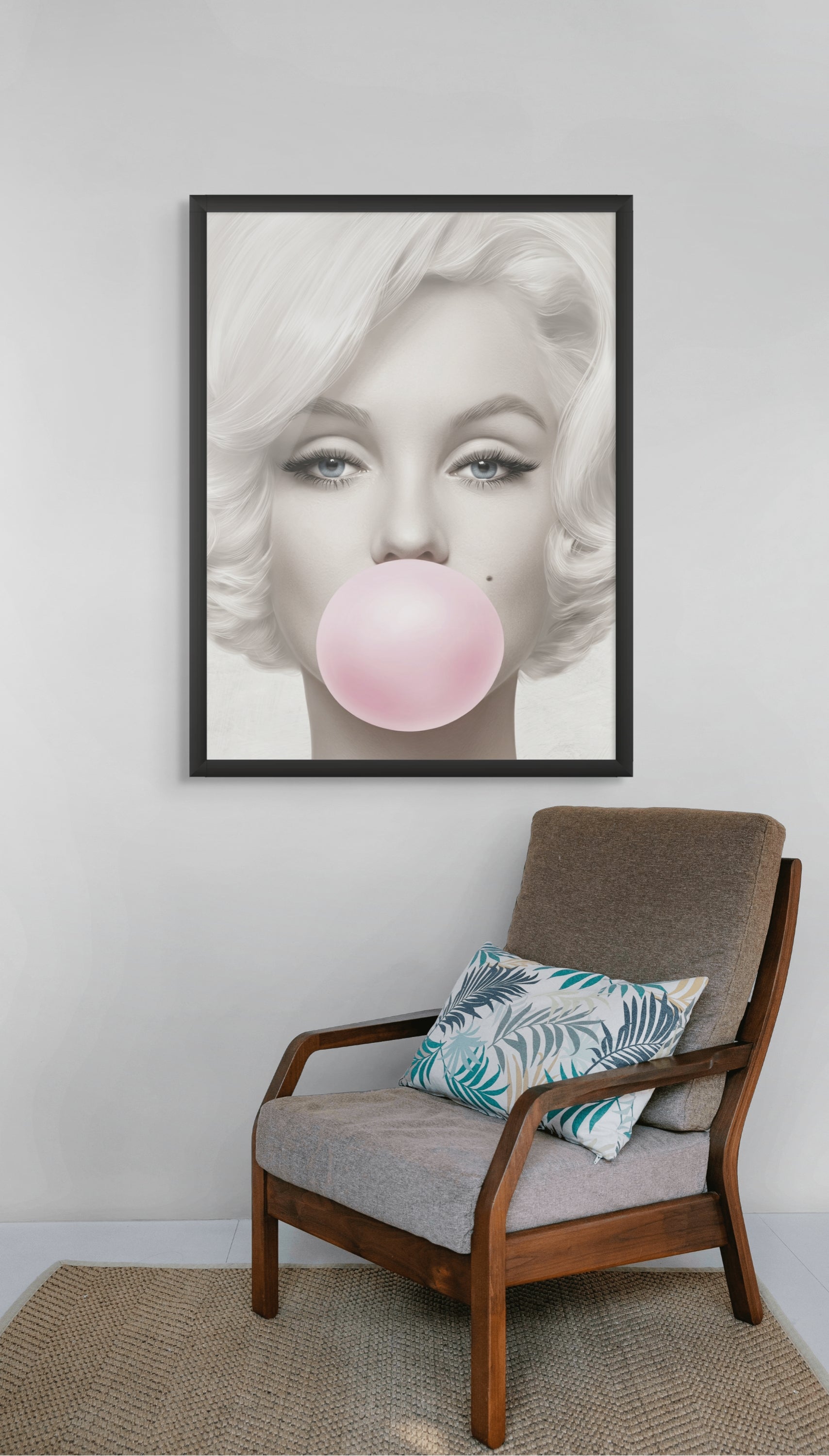 Glamour Vrouw Wanddecoratie Bubble – Moderne Pop Art Canvas Print