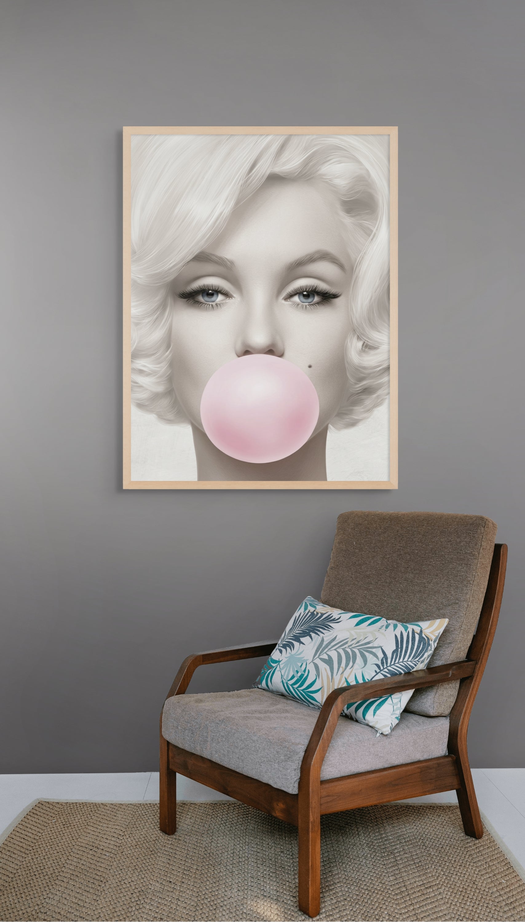 Glamour Vrouw Wanddecoratie Bubble – Moderne Pop Art Canvas Print