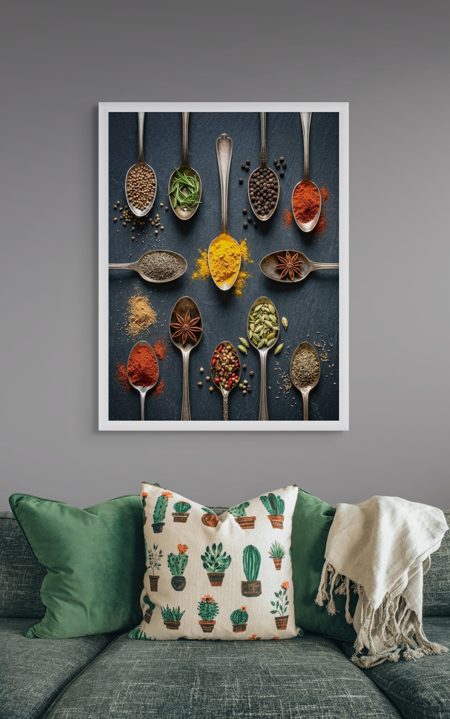 Kruiden Lepels Wanddecoratie Keuken – Sfeervolle Canvas of Aluminium Print
