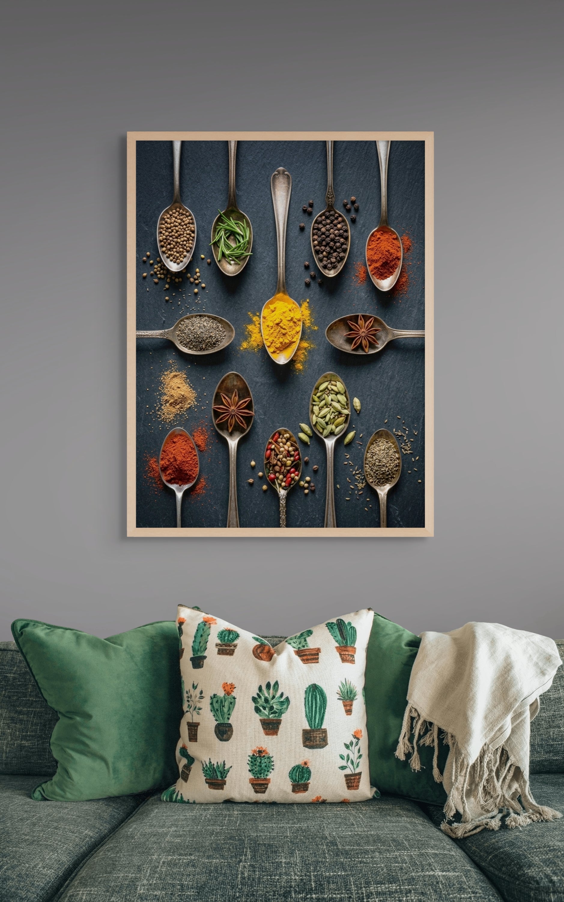 Kruiden Lepels Wanddecoratie Keuken – Sfeervolle Canvas of Aluminium Print