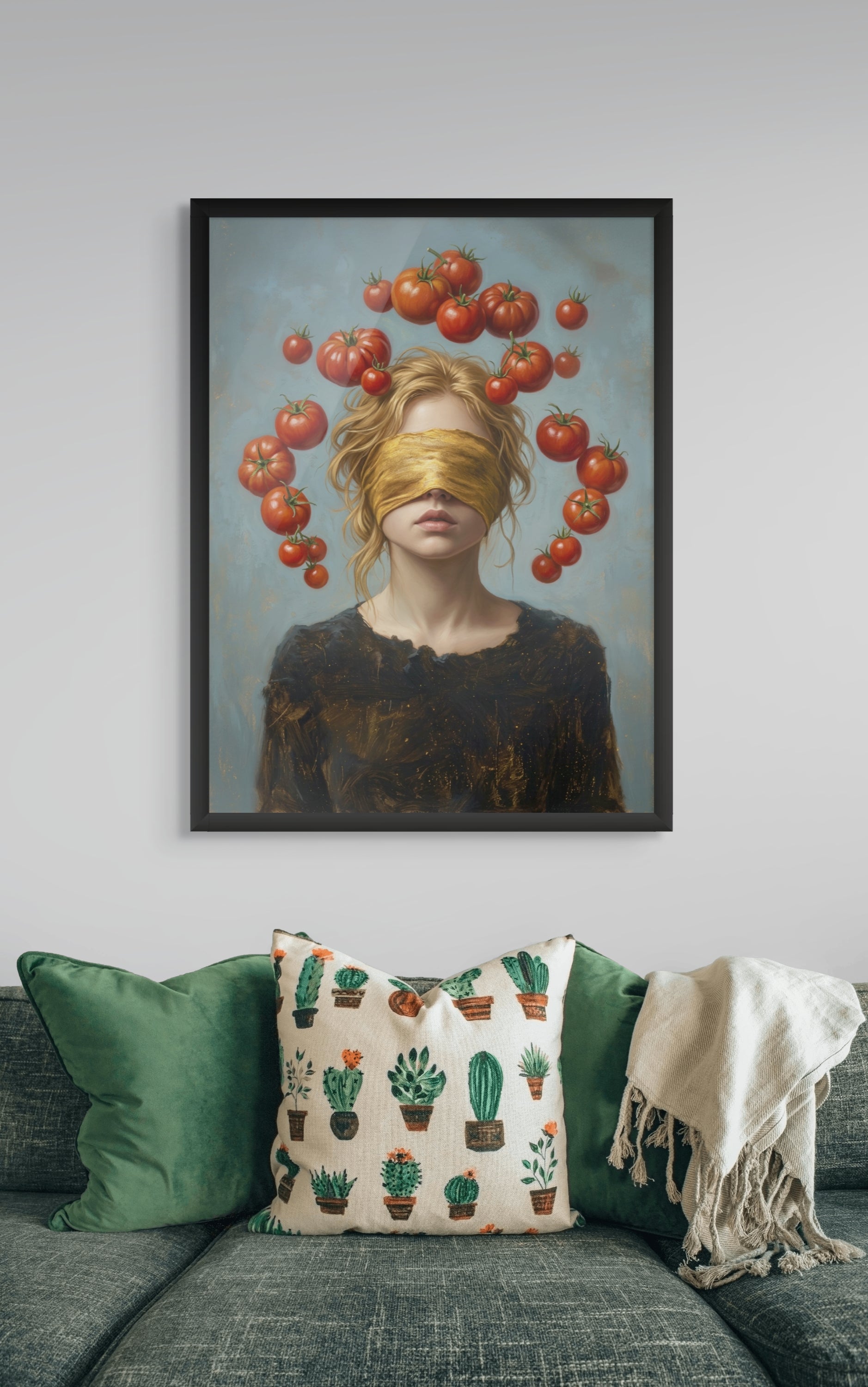Tomaten Keuken Wanddecoratie – Donker Stilleven Canvas of Aluminium Print