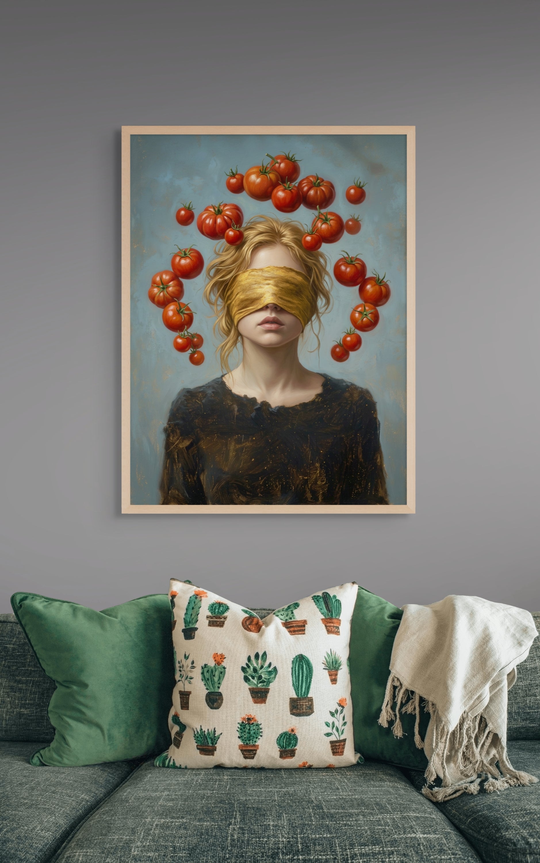 Tomaten Keuken Wanddecoratie – Donker Stilleven Canvas of Aluminium Print