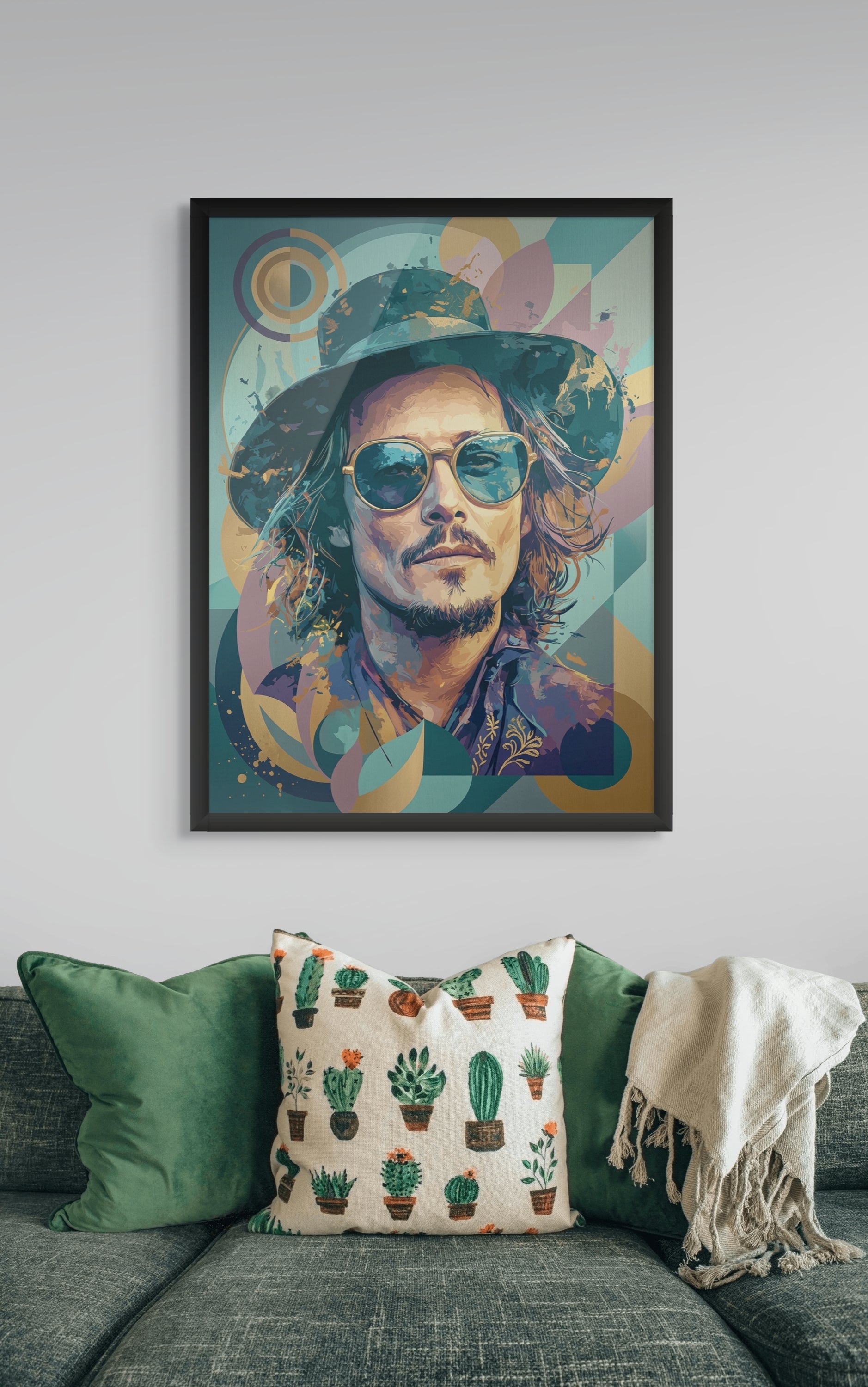 Coole Hond Wanddecoratie Zonnebril – Grappige Dieren Canvas Print