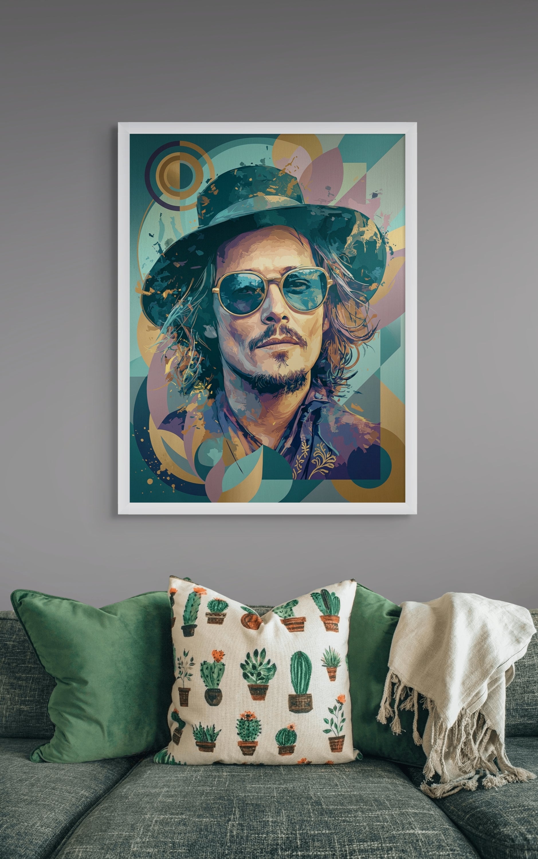 Coole Hond Wanddecoratie Zonnebril – Grappige Dieren Canvas Print