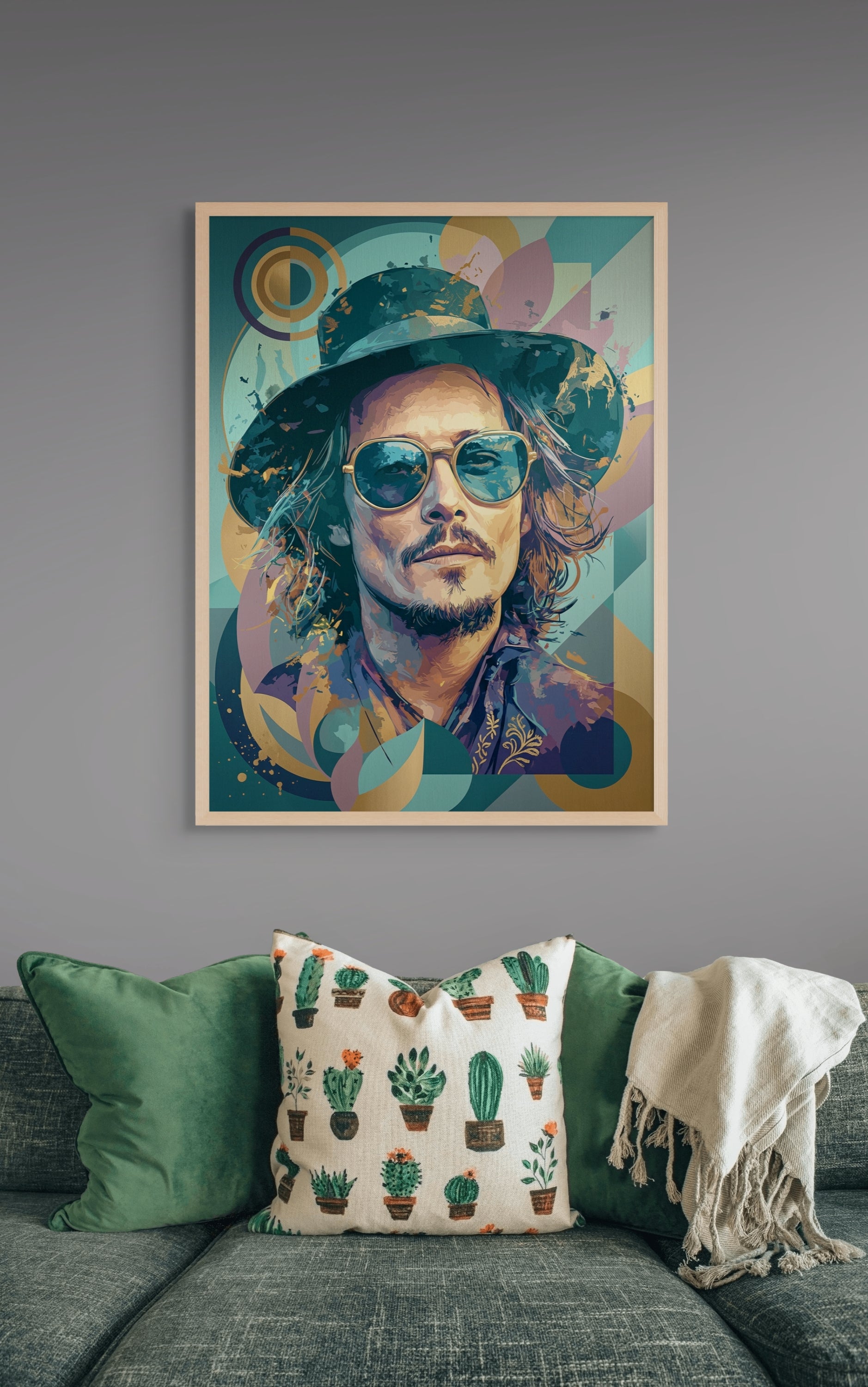 Coole Hond Wanddecoratie Zonnebril – Grappige Dieren Canvas Print