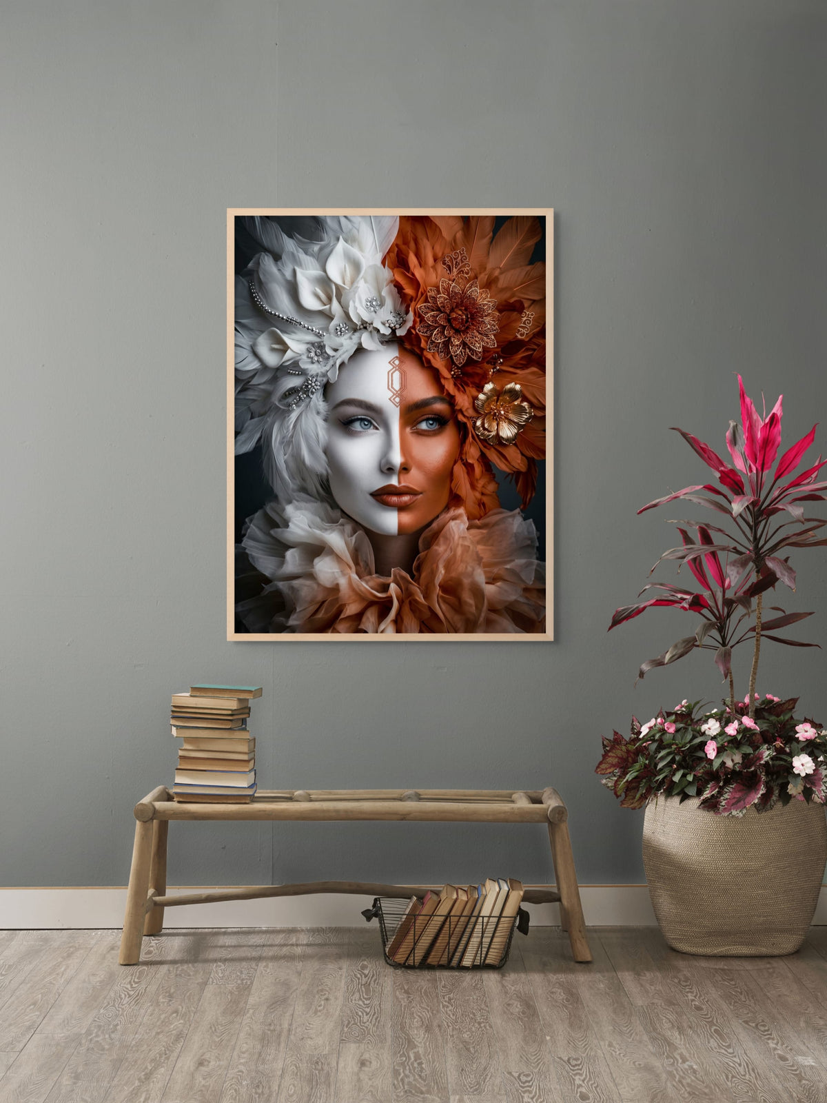 Dual Flame Muse Wanddecoratie | ArtifyCanvas