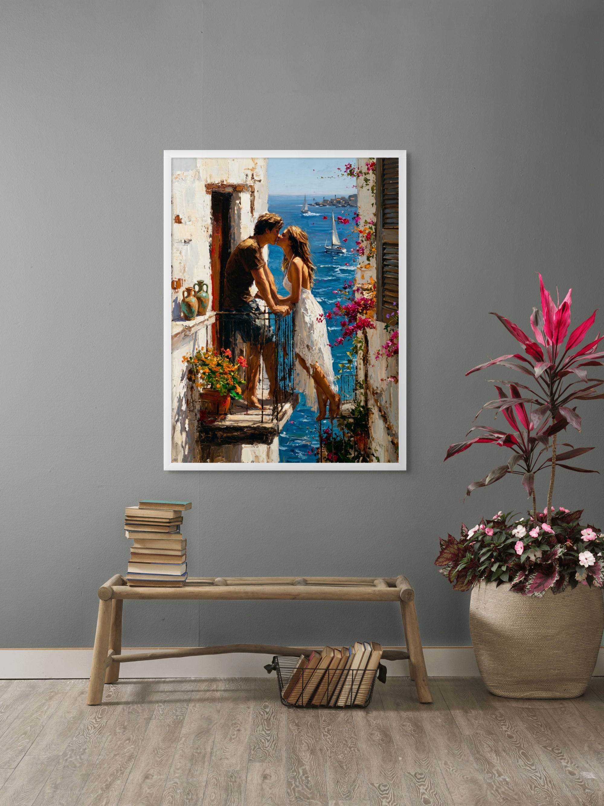 Amalfi Kiss Escape Wanddecoratie – Romantisch Italië Canvas Print