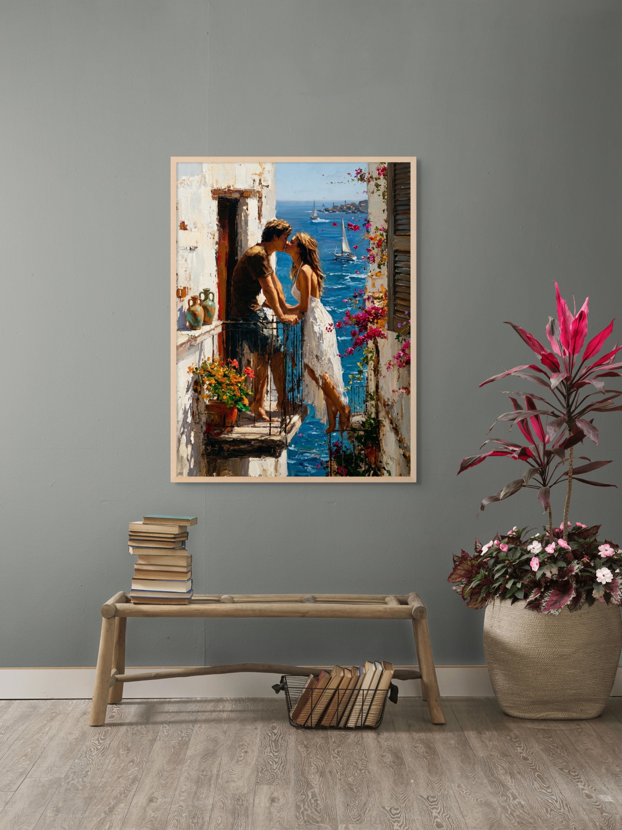 Amalfi Kiss Escape Wanddecoratie – Romantisch Italië Canvas Print