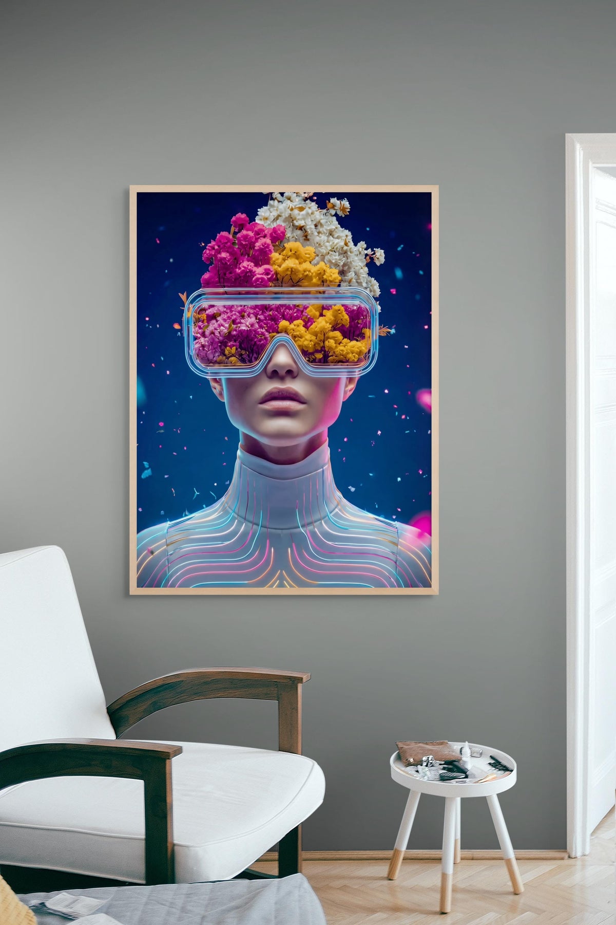 Neon Blossom Vision Schilderij