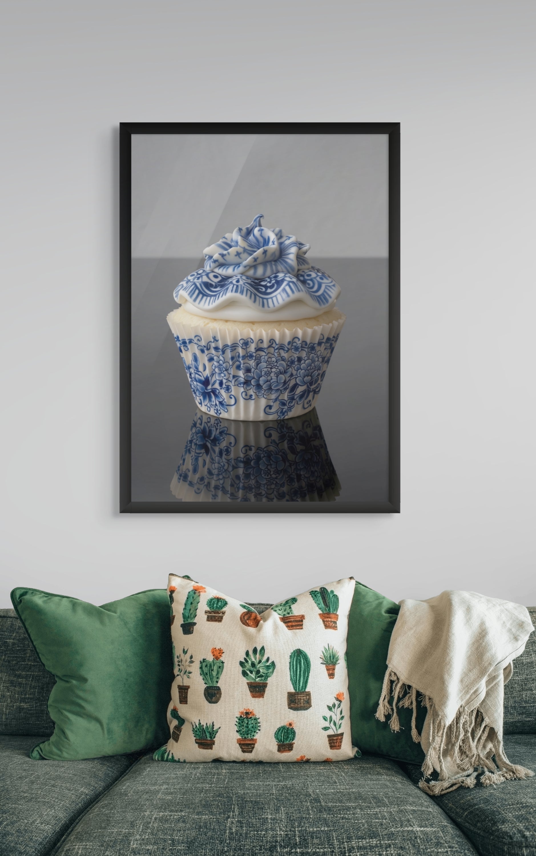 Delfts Blauw Gebak Wanddecoratie Keuken – Sfeervolle Canvas Print