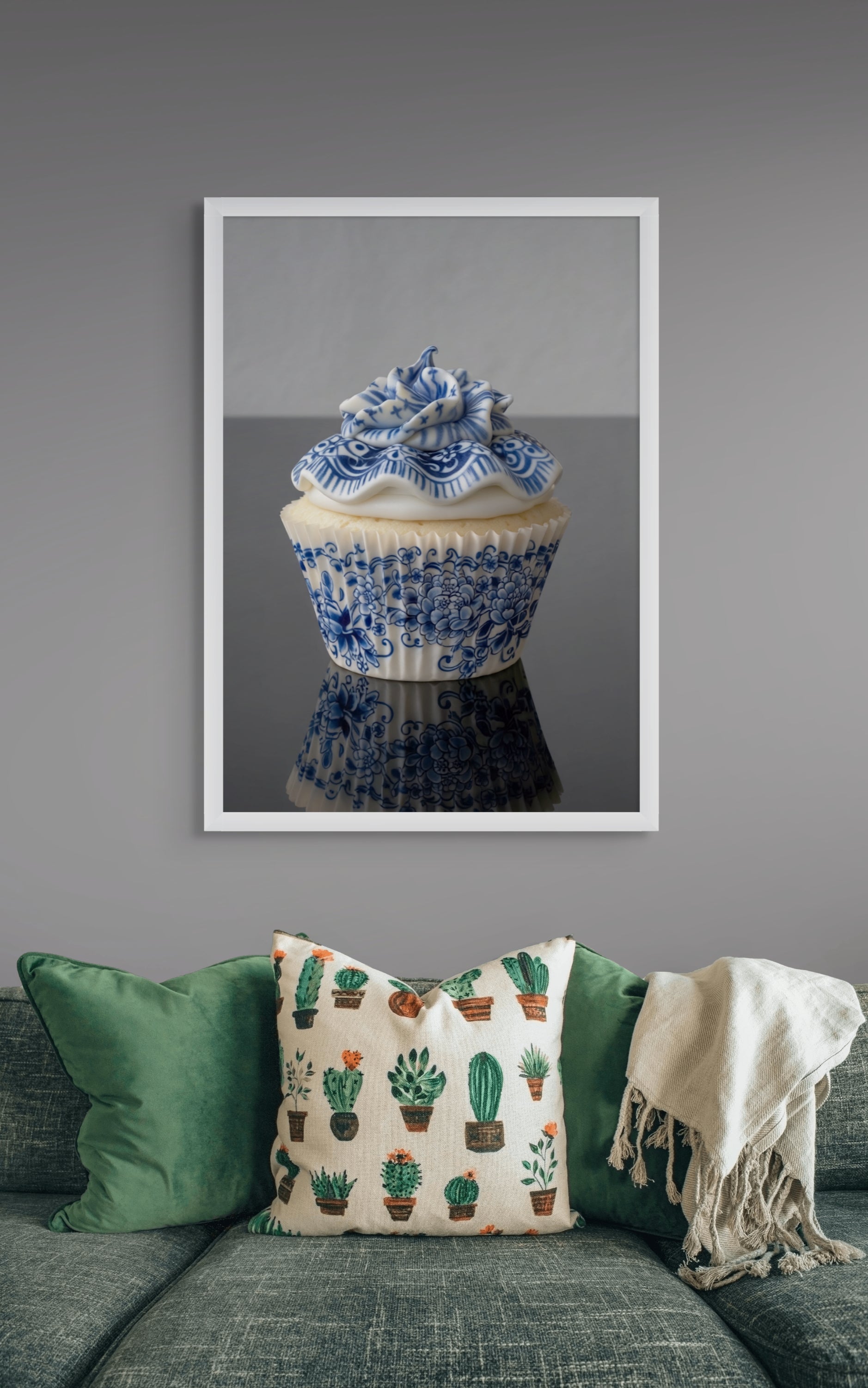 Delfts Blauw Gebak Wanddecoratie Keuken – Sfeervolle Canvas Print