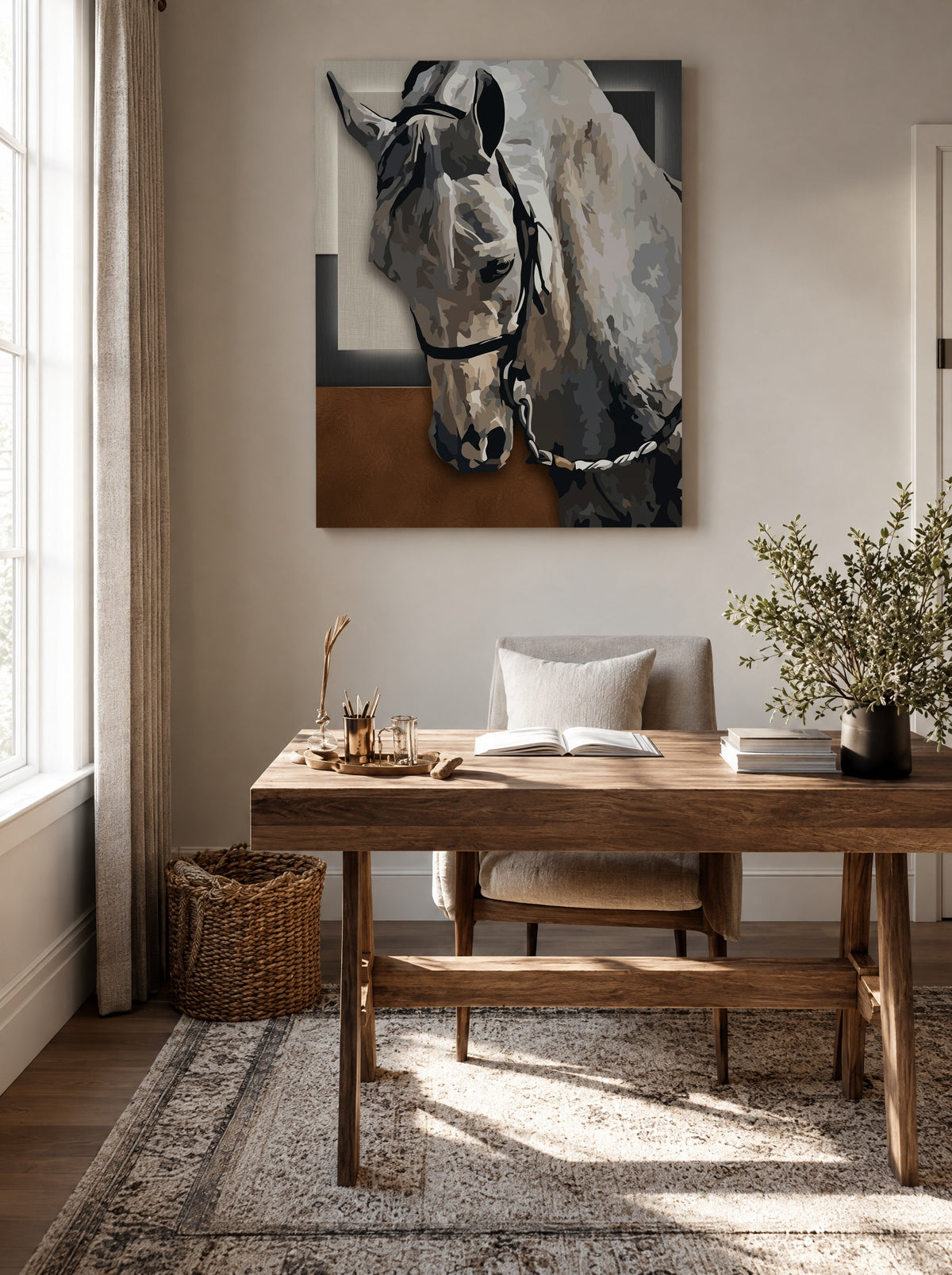 Fluistering van de Schimmel als canvas zonder lijst aan de muur