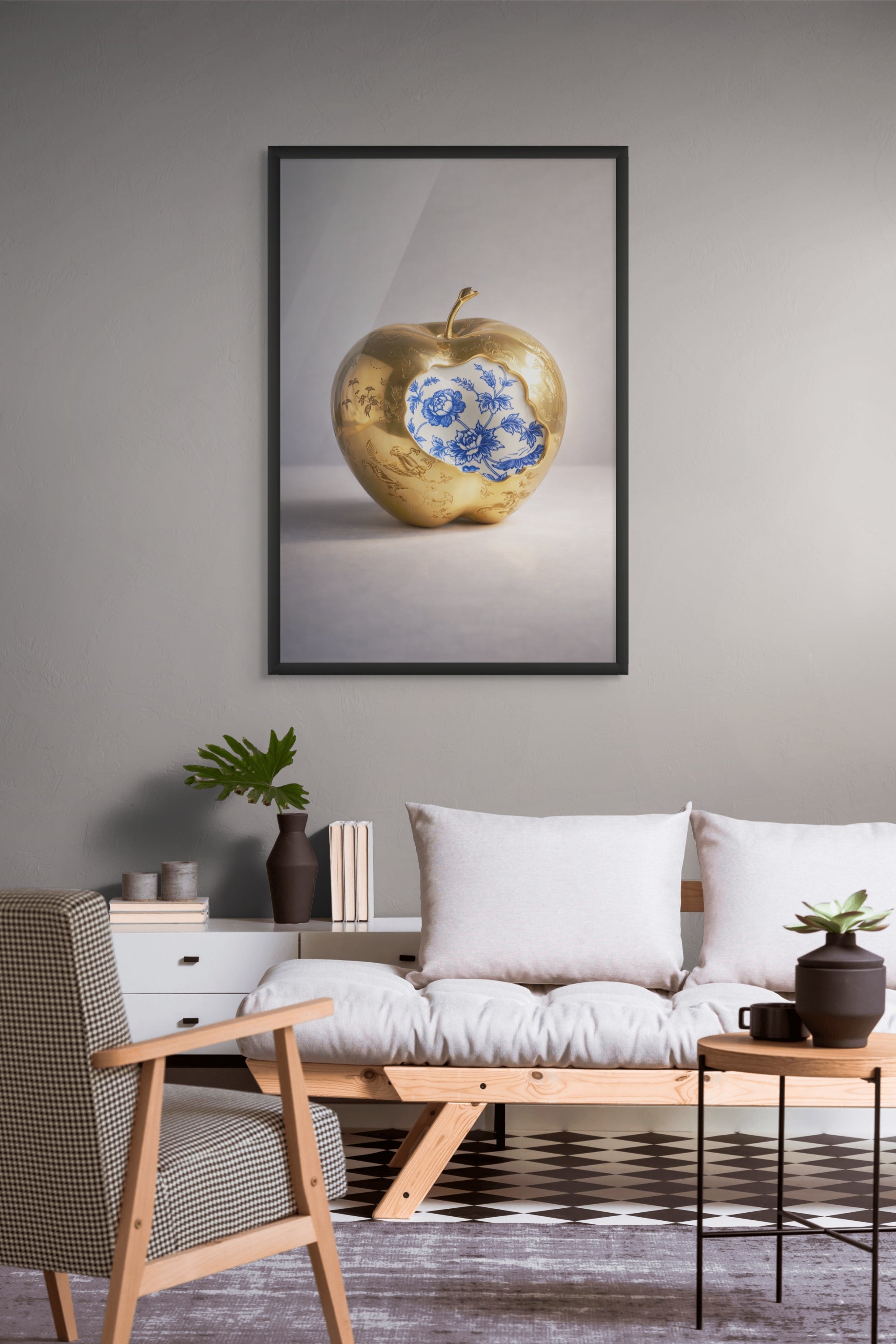 Delfts Blauw Keuken Wanddecoratie – Modern Nederlands Design Canvas of Poster