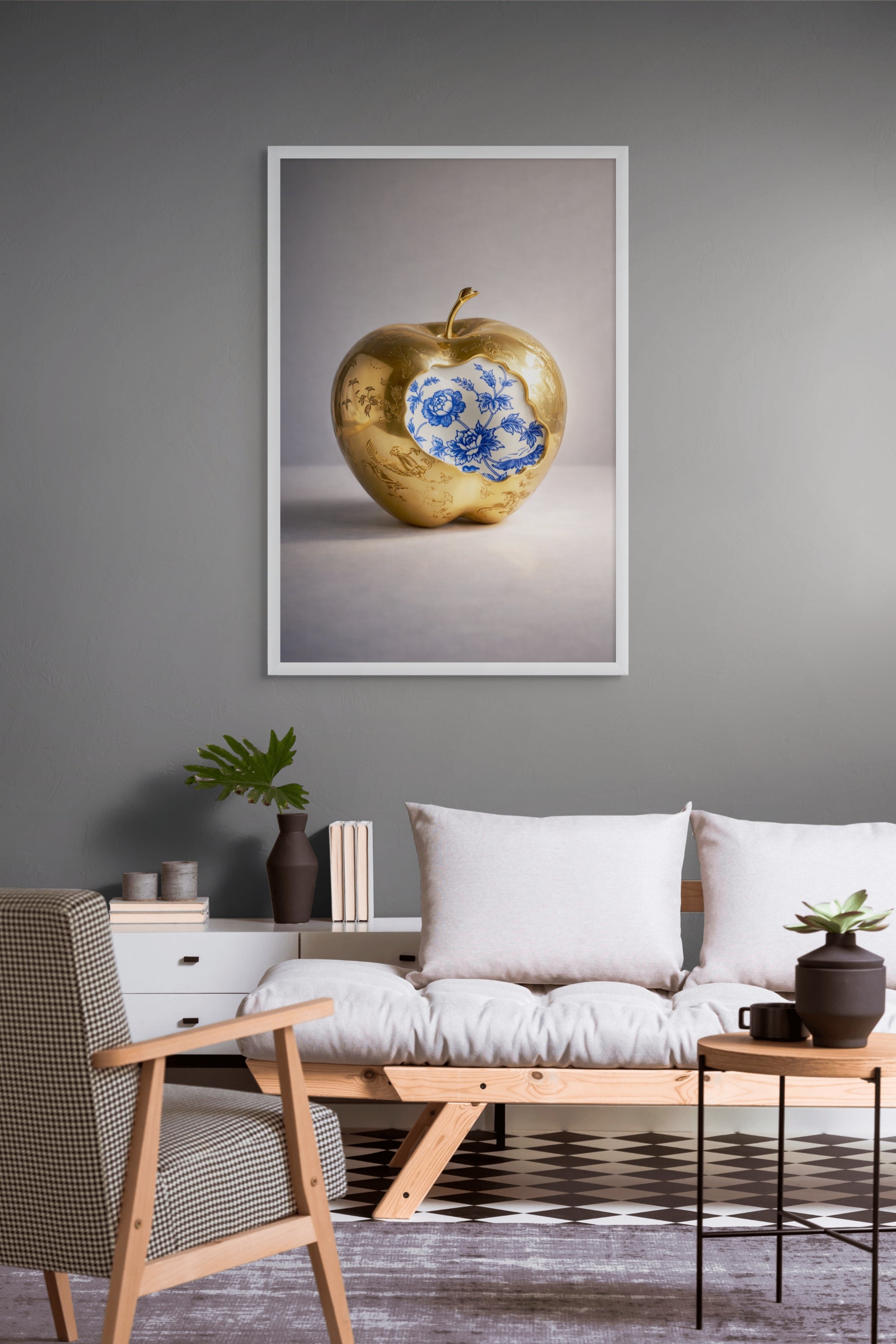 Delfts Blauw Keuken Wanddecoratie – Modern Nederlands Design Canvas of Poster