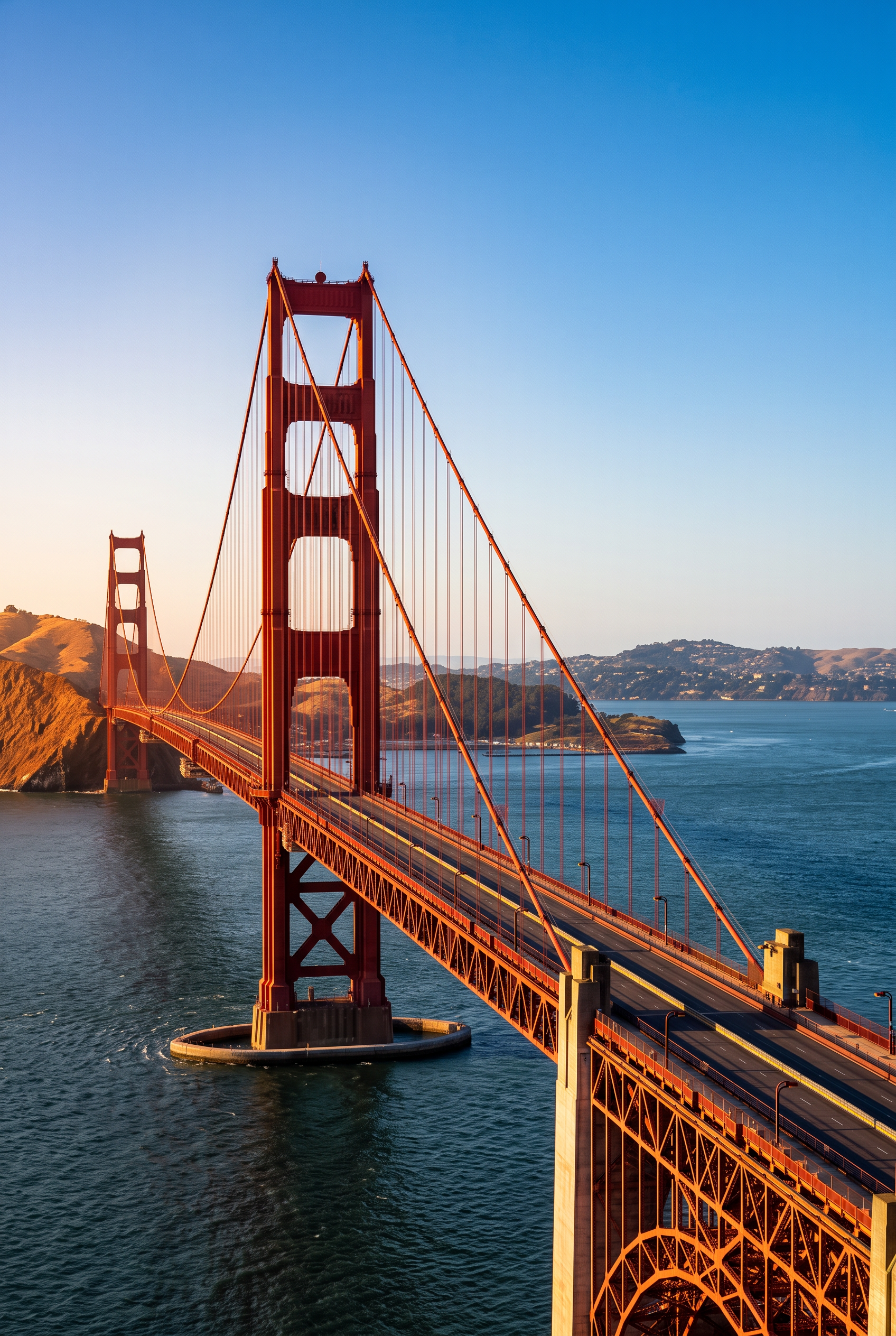 Golden Gate bij zonsondergang wanddecoratie