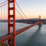 Golden Gate over de baai wanddecoratie