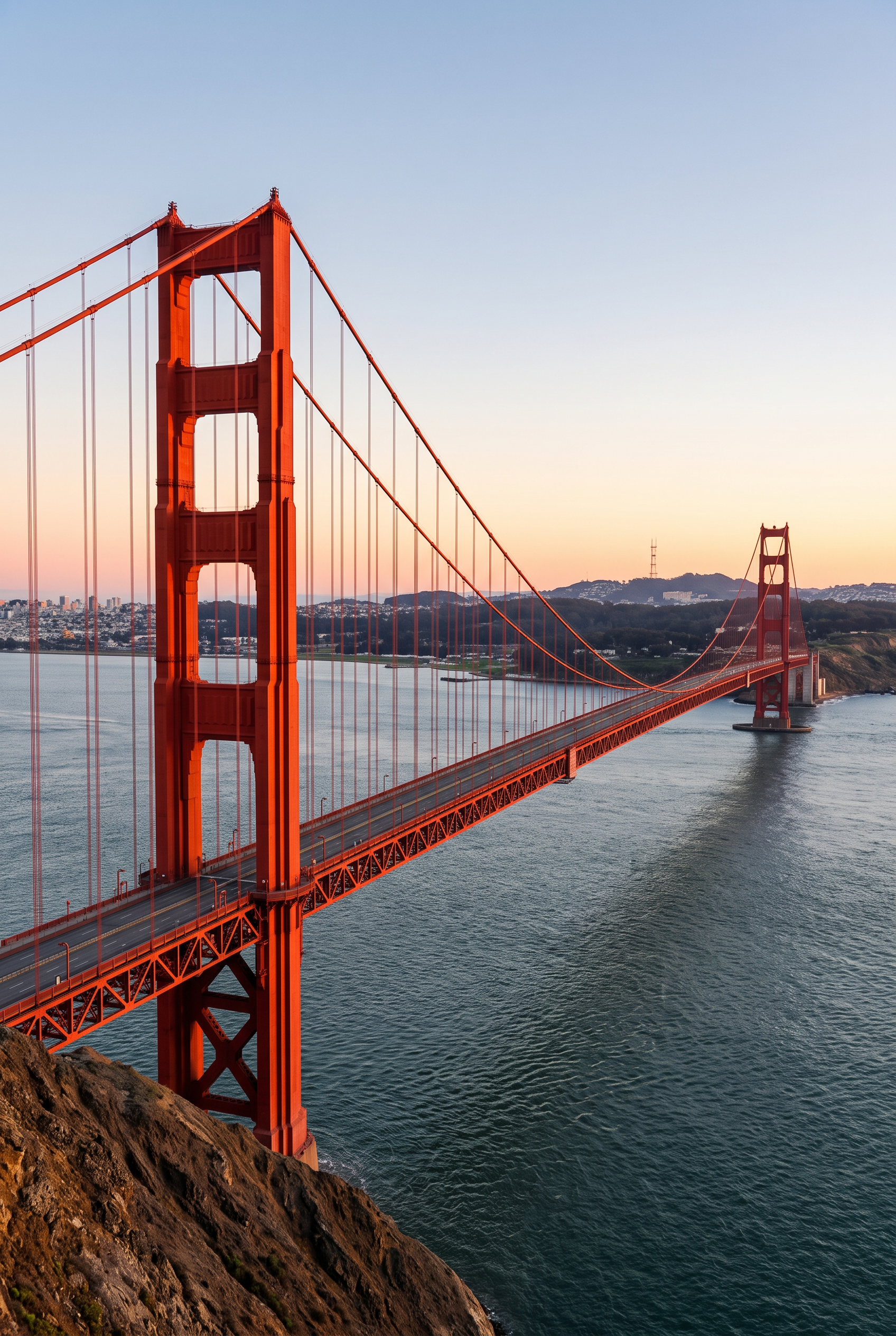 Golden Gate over de baai wanddecoratie