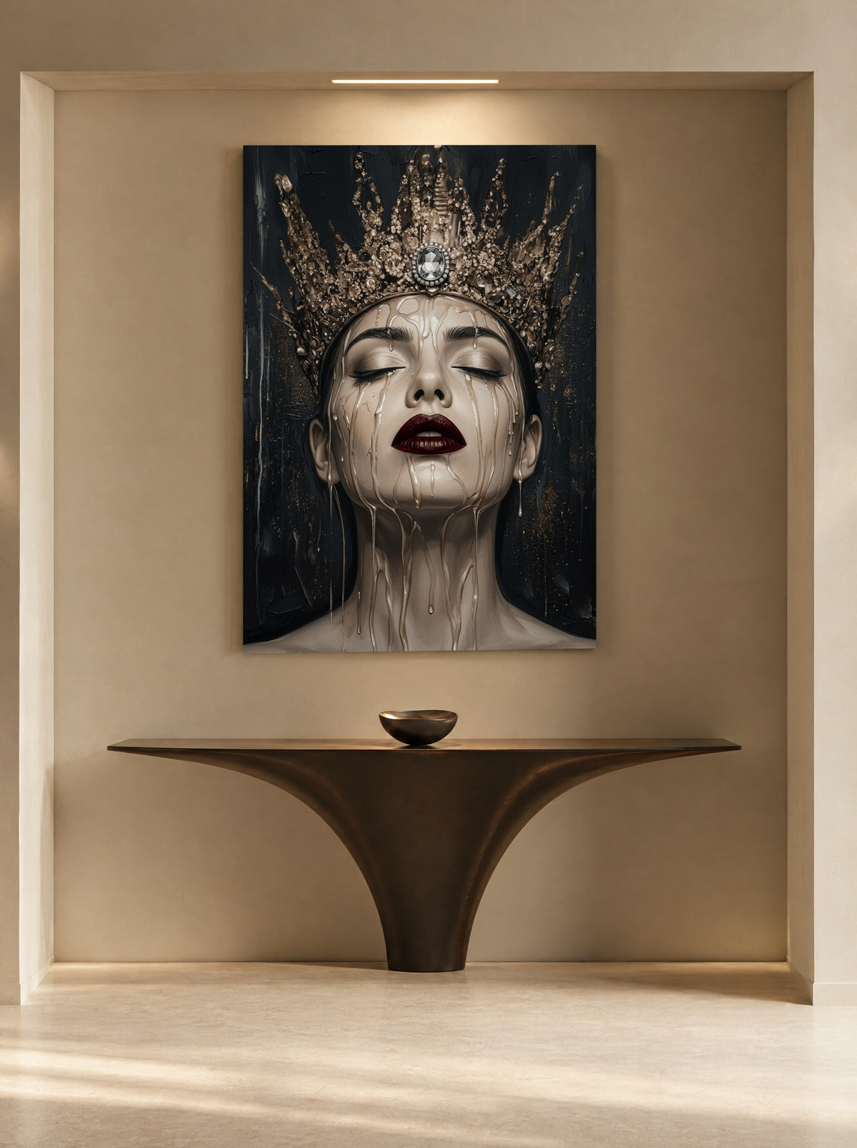 Golden Tears Dynasty als canvas zonder lijst aan de muur