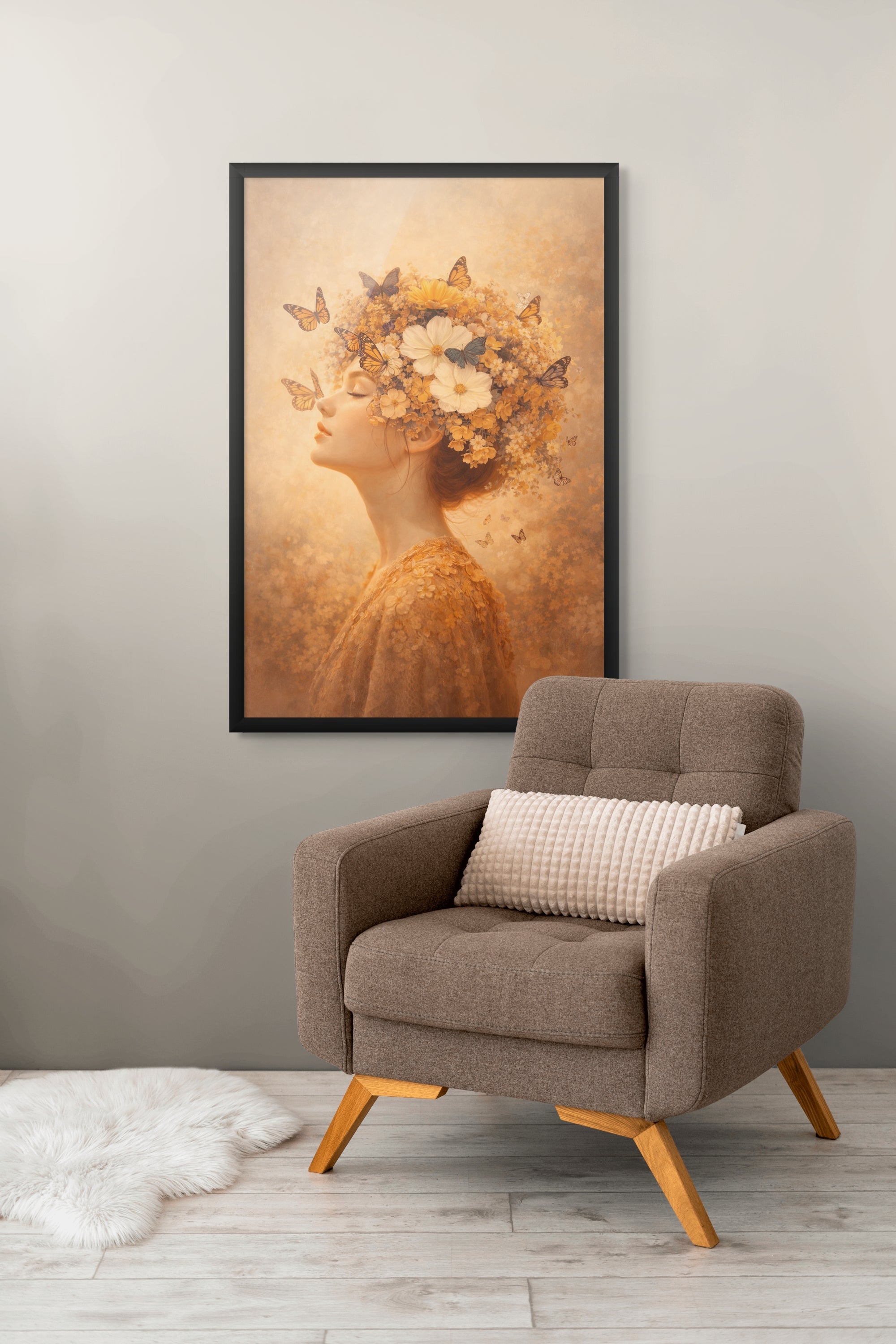Vlinder Wanddecoratie Licht – Dromerige Canvas of Aluminium Slaapkamer Print
