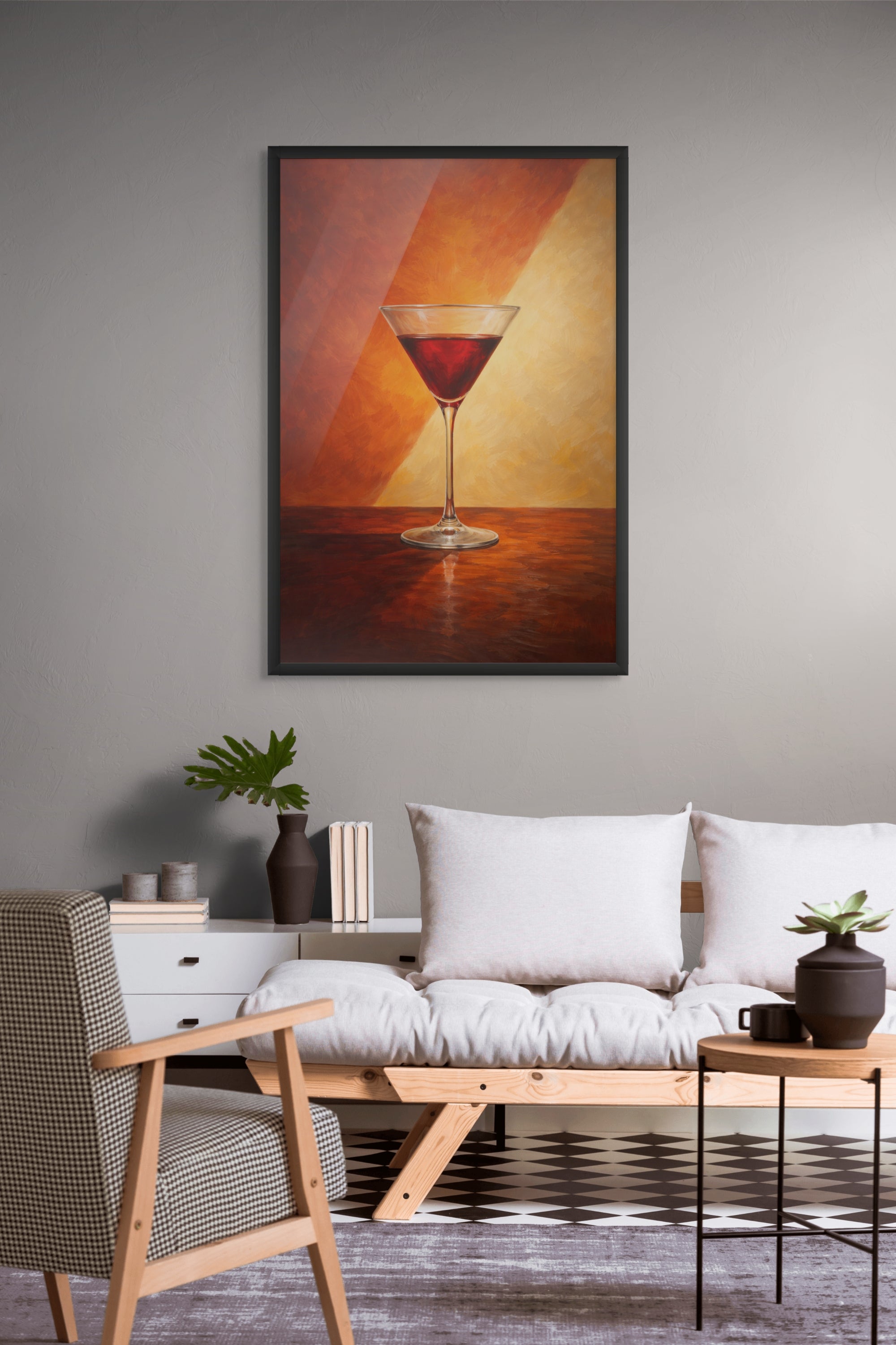 Wijn Wanddecoratie Keuken – Rode Wijn Canvas Schilderij Sfeervolle Kunst