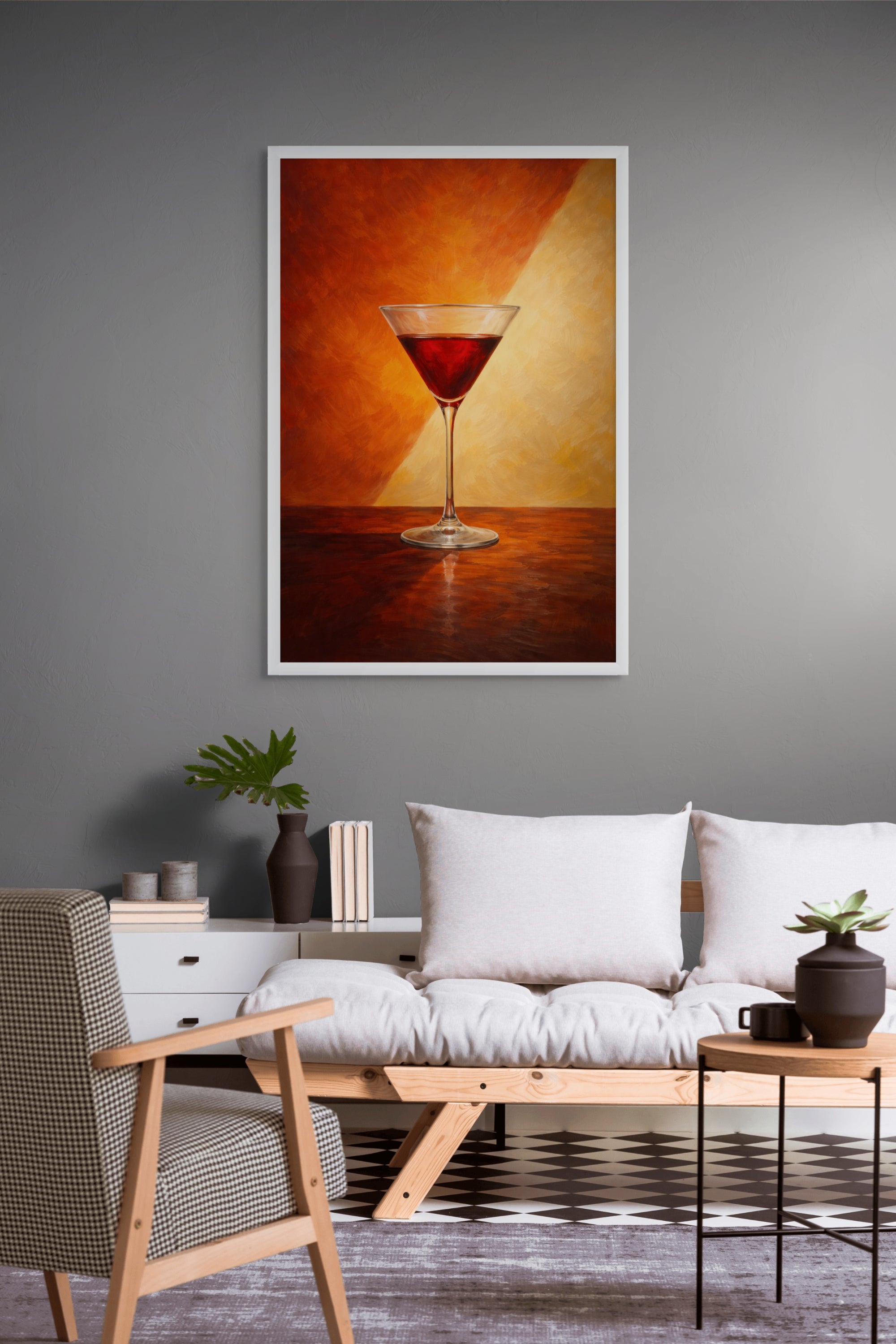 Wijn Wanddecoratie Keuken – Rode Wijn Canvas Schilderij Sfeervolle Kunst